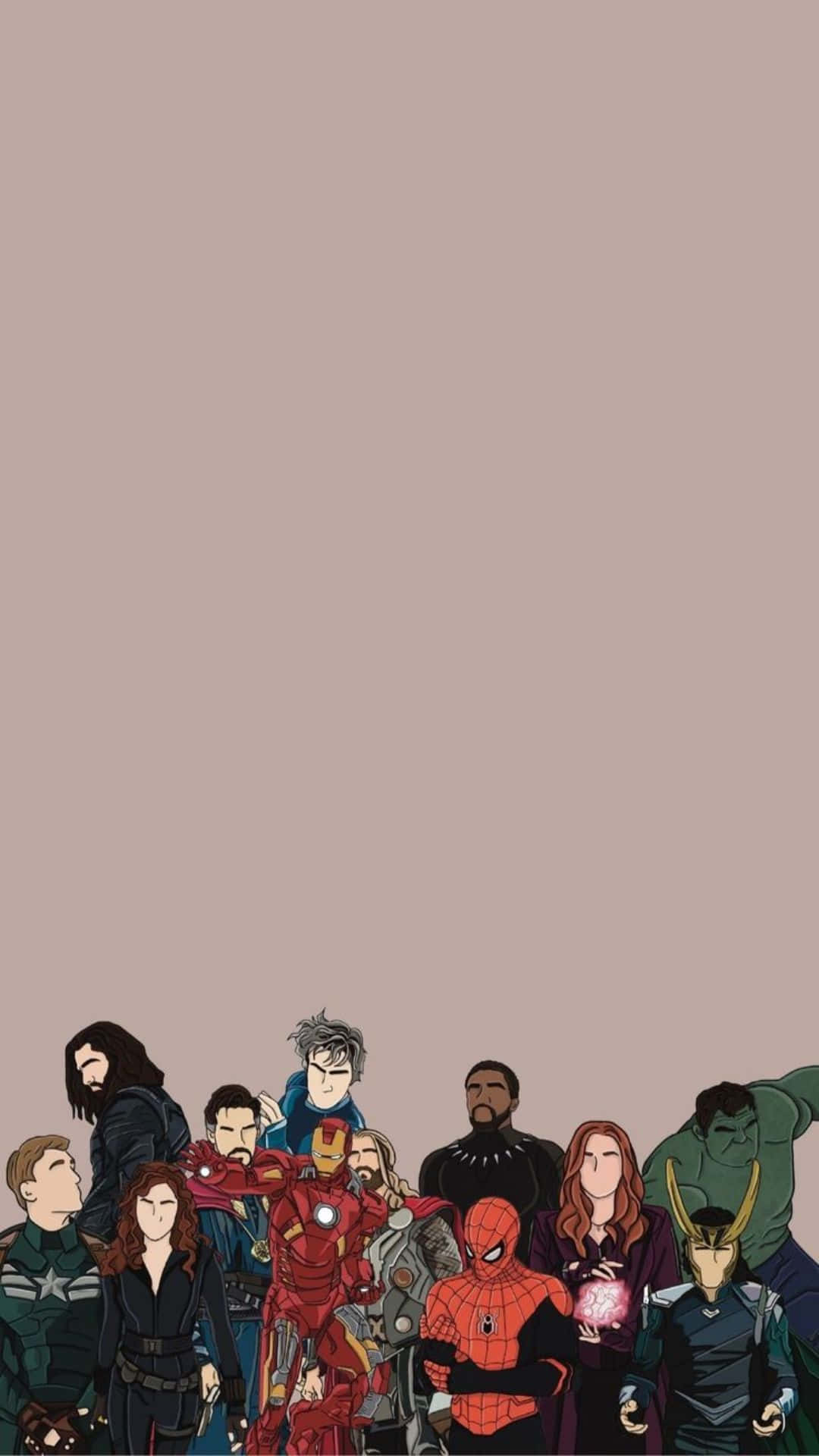 Avengers Characters In A Group Wallpaper