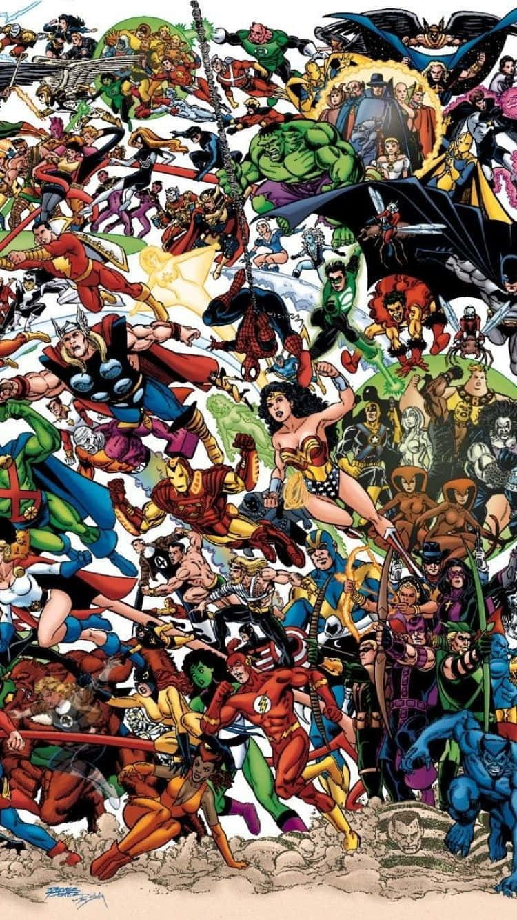 Hold forbindelsen til Marvel og DC universet med en cool iPhone baggrund. Wallpaper