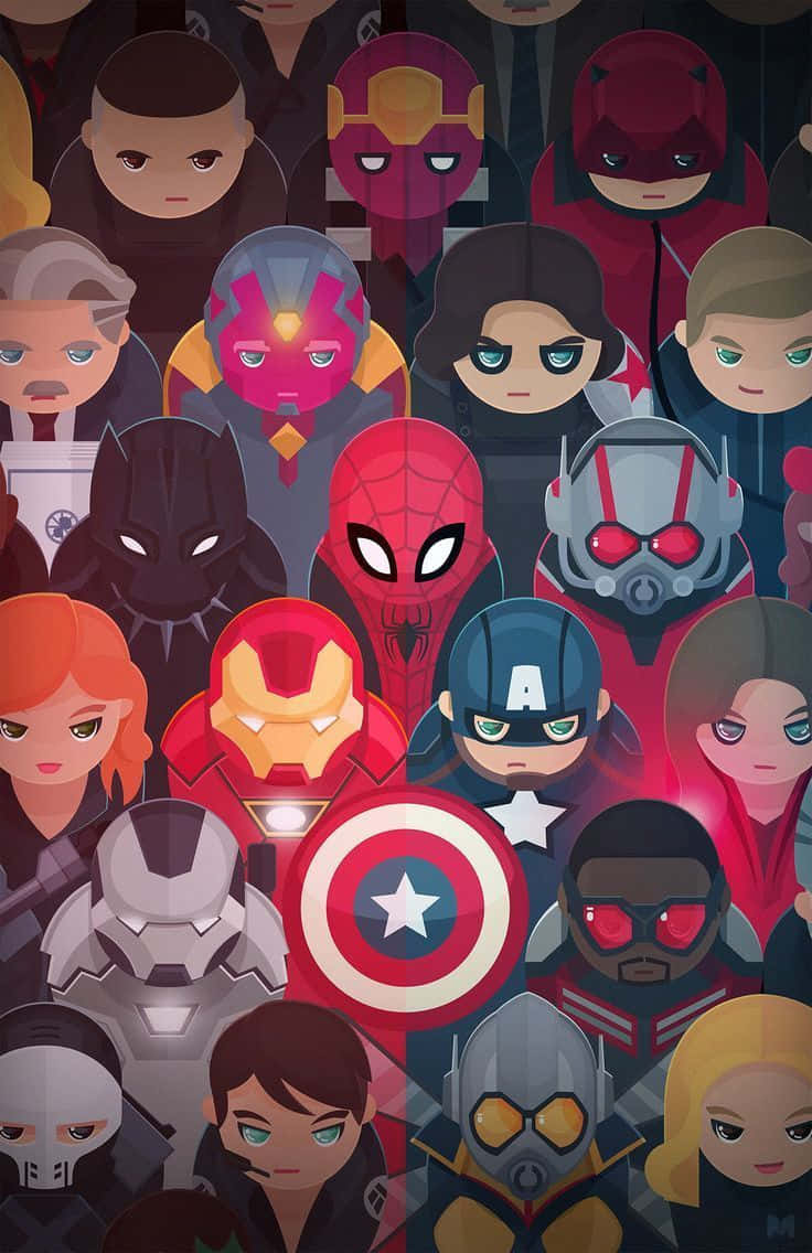 Redder dagen med de nyeste Marvel og DC iPhone tapet. Wallpaper