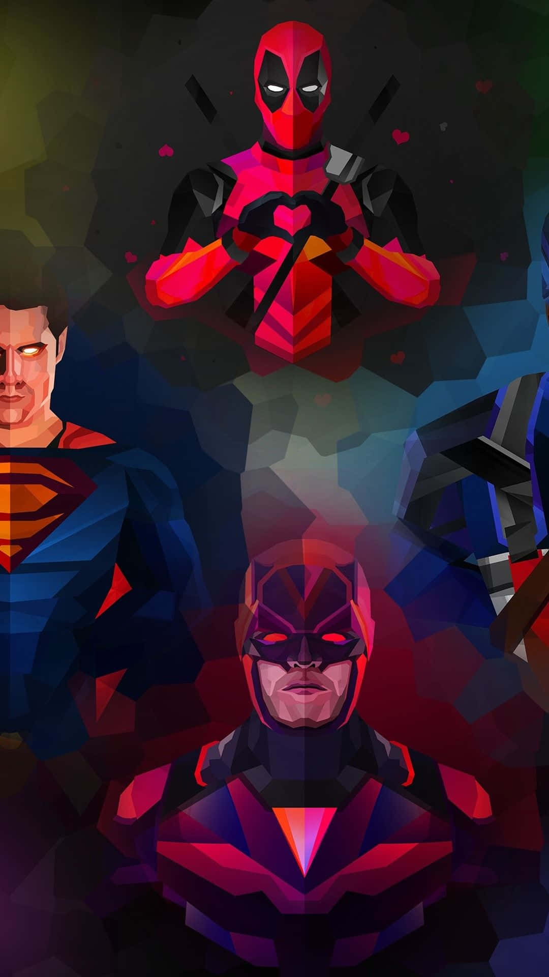 Vereinensie Die Superhelden Von Marvel Und Dc Auf Ihrem Iphone Wallpaper