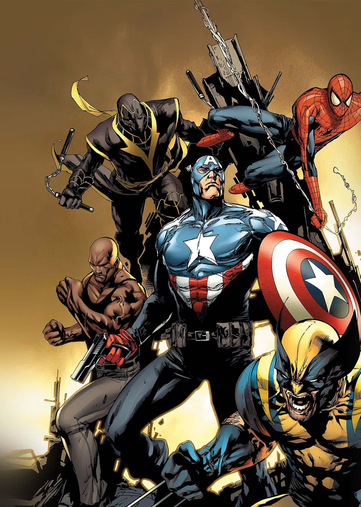 Imagemum Super-herói Android Do Universo Marvel. Papel de Parede