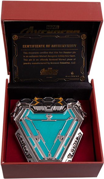 Marvel Arc Reactor Pin Collectible PNG