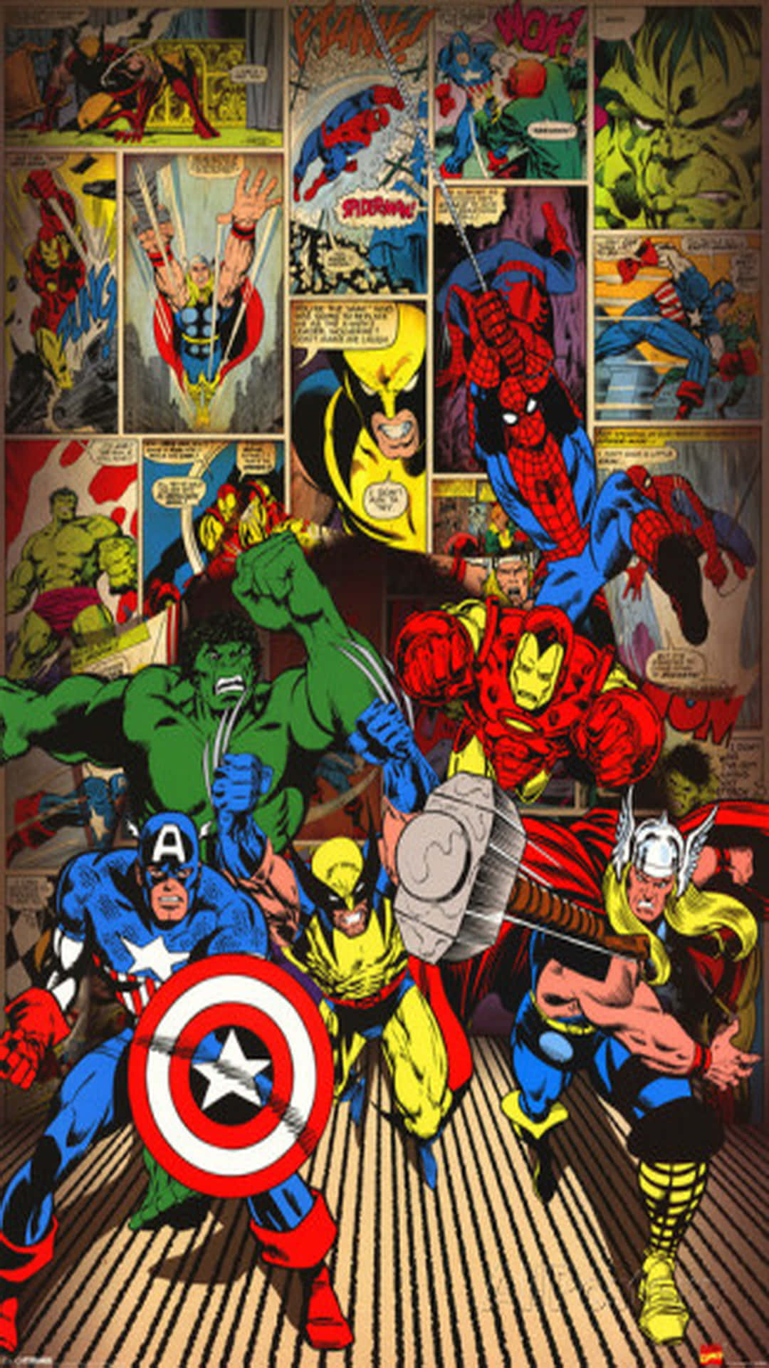Desatatu Superhéroe Con Arte De Marvel En Tu Iphone. Fondo de pantalla