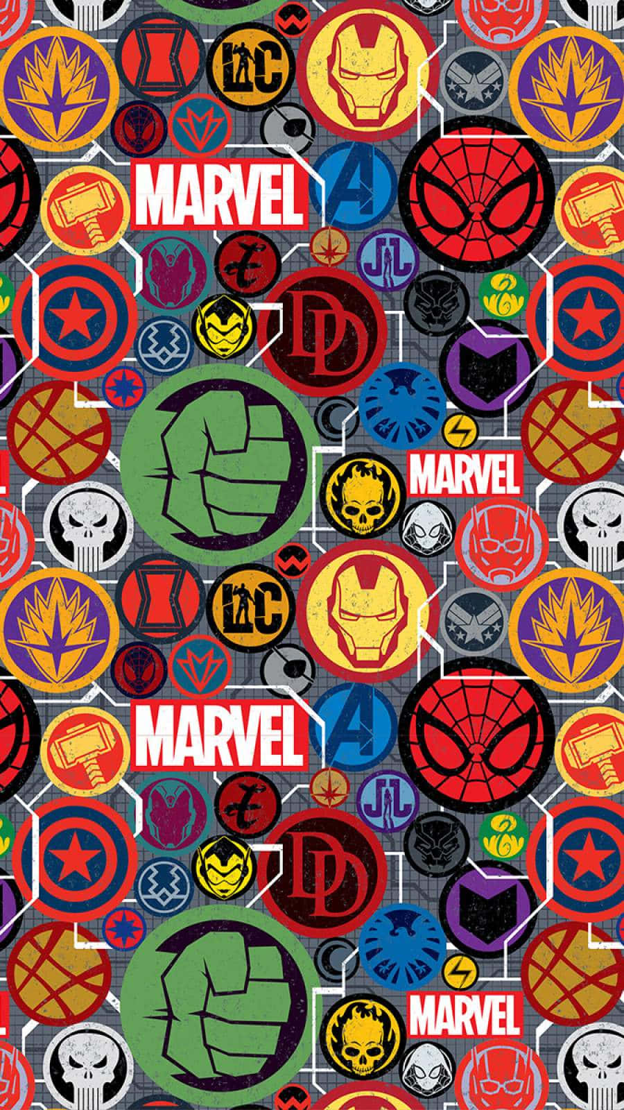 Marvel Art Iphone forener magt og stil af to ikoniske kulturer. Wallpaper