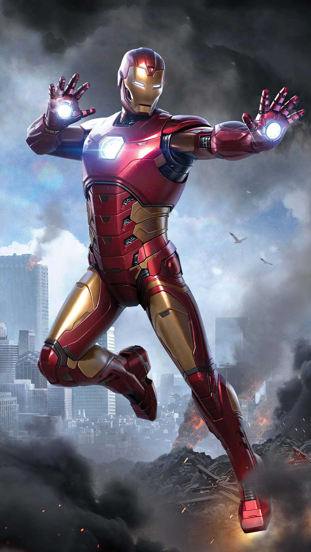 Marvel Avengers Iron Man Superhelt Mobil Tapet Wallpaper