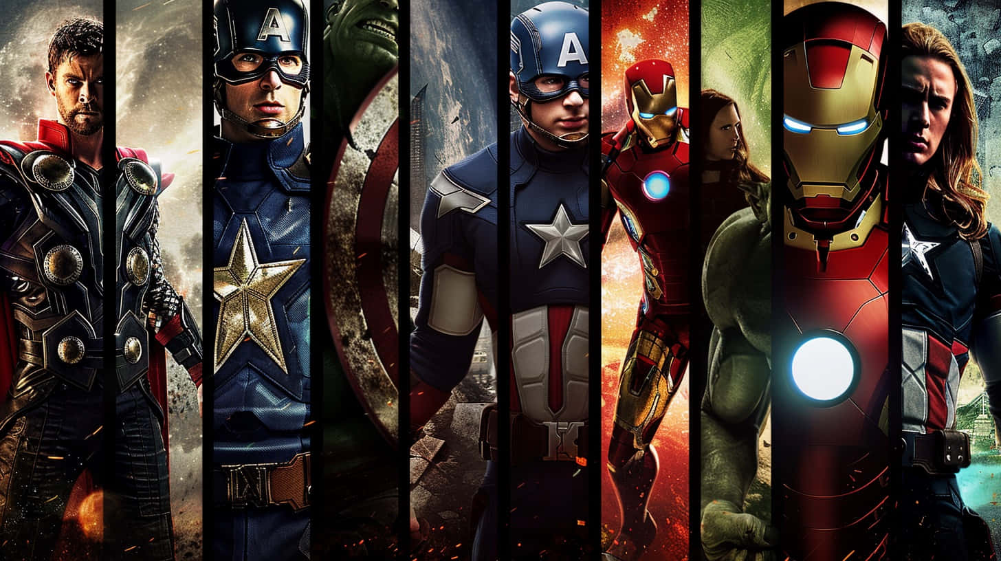 Marvel Avengers Assemble 3d Kunstwerk Achtergrond