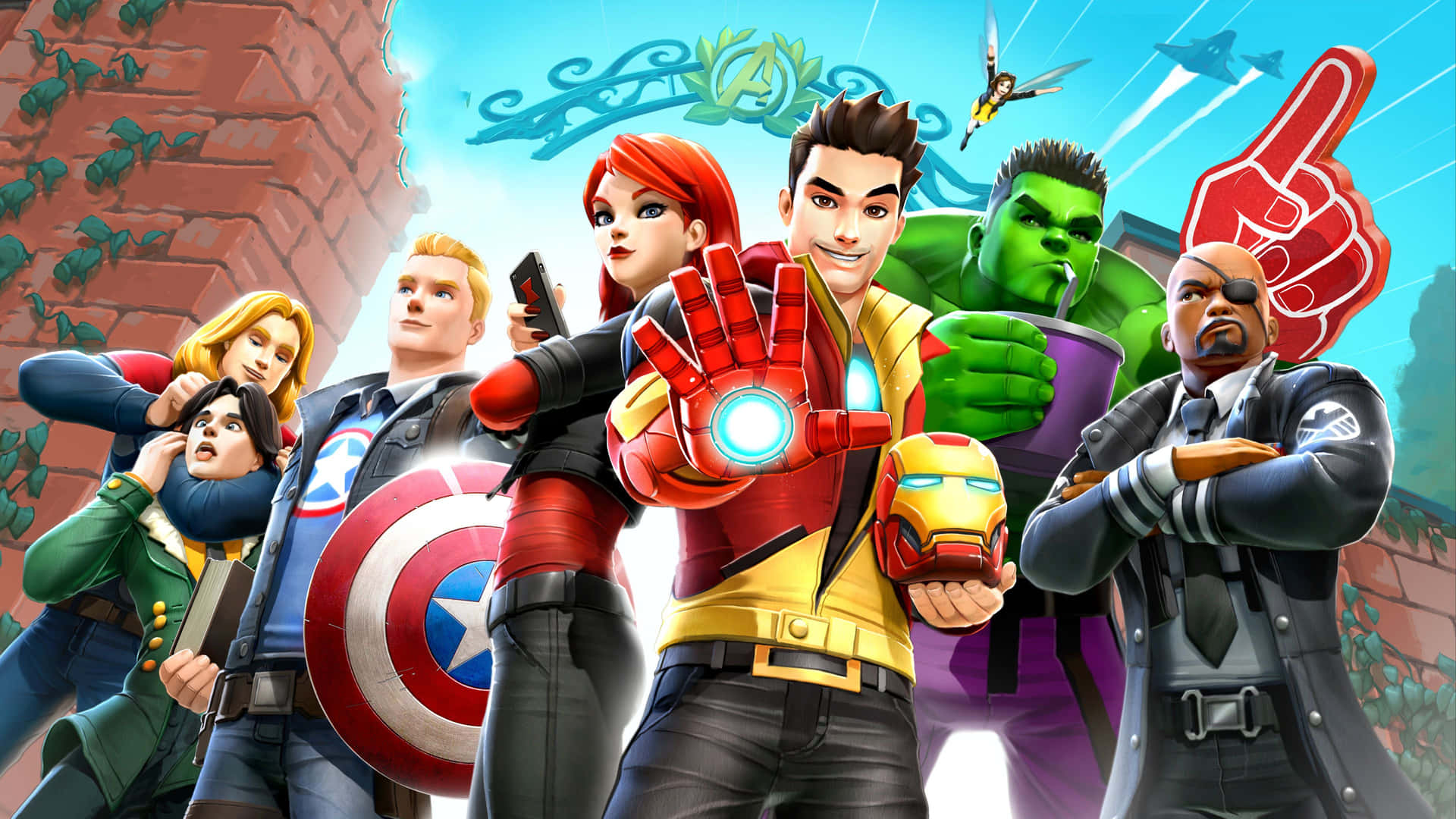 Supereroisi Uniscono! Unisciti Agli Avengers Di Marvel Per L'avventura Ultima! Sfondo