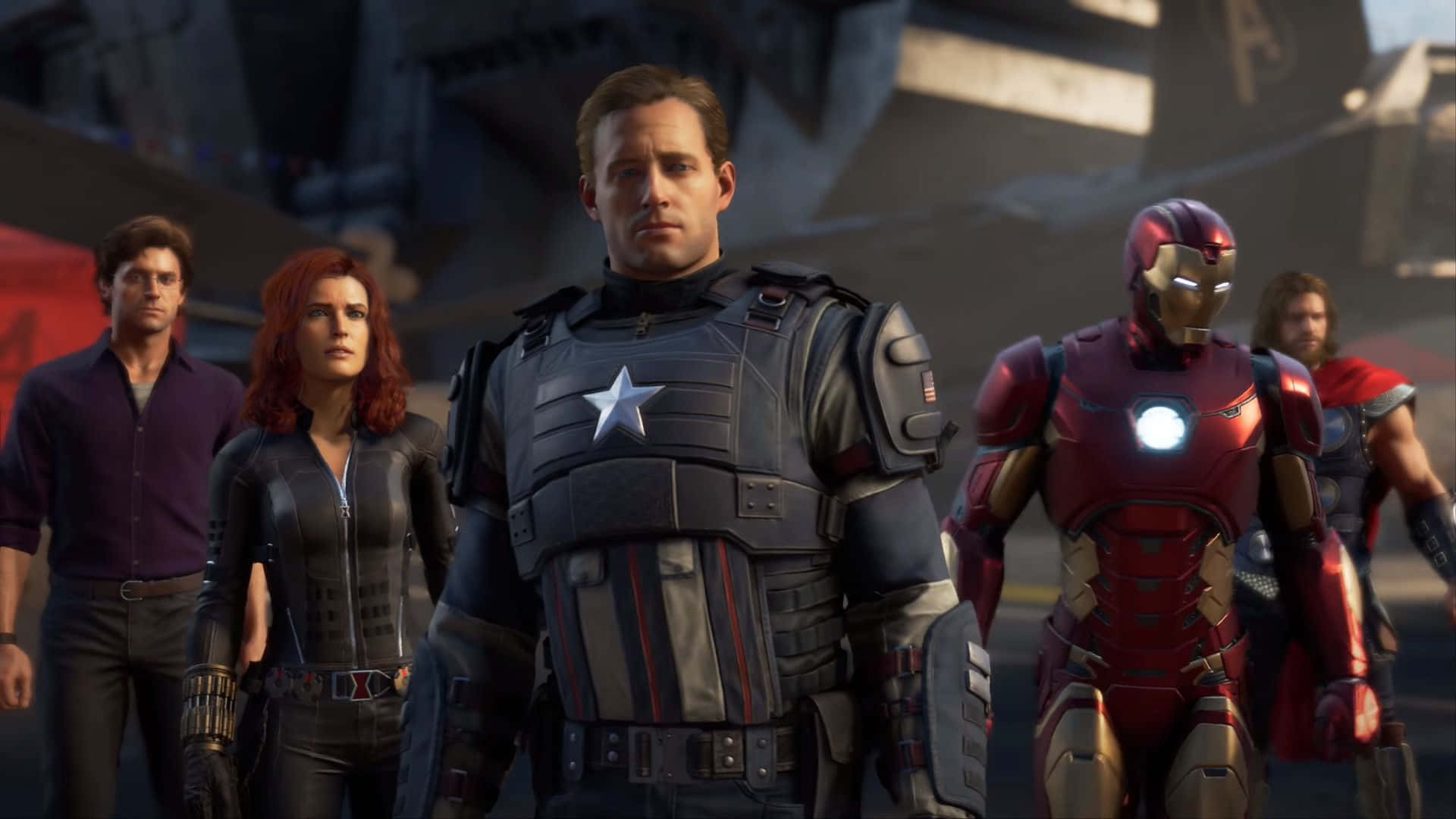 Stelledein Team In Diesem Fesselnden Marvel Avengers-spiel Zusammen! Wallpaper