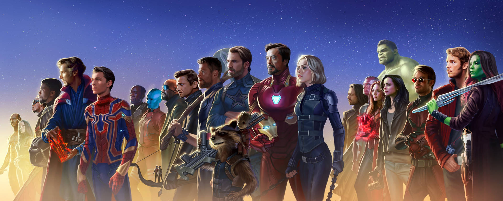 Marvel Avengers Infinity War Baggrund Wallpaper