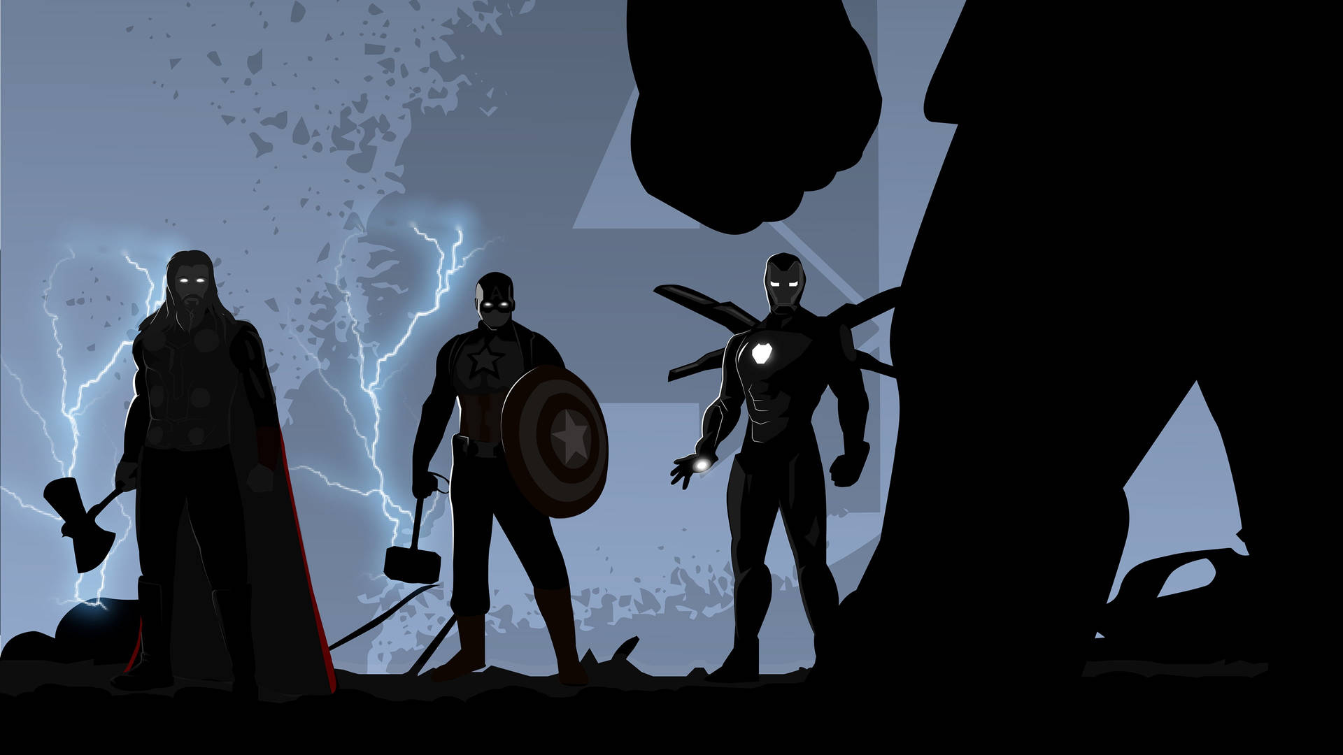 Marvelavengers Silhouette (german): Marvel Avengers Silhouette (german): Marvel Avengers Silhouette Wallpaper