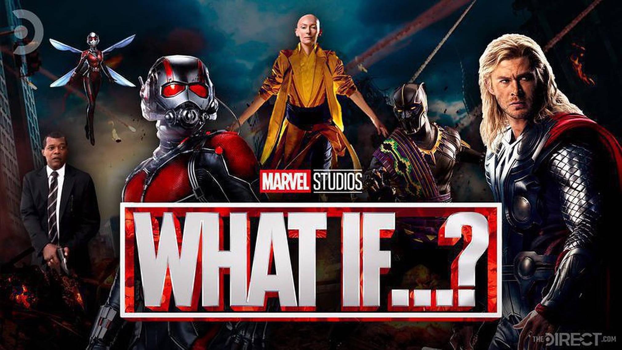 Marvel Avengers What If-tapetet lader dig stå i midten af fantasien. Wallpaper