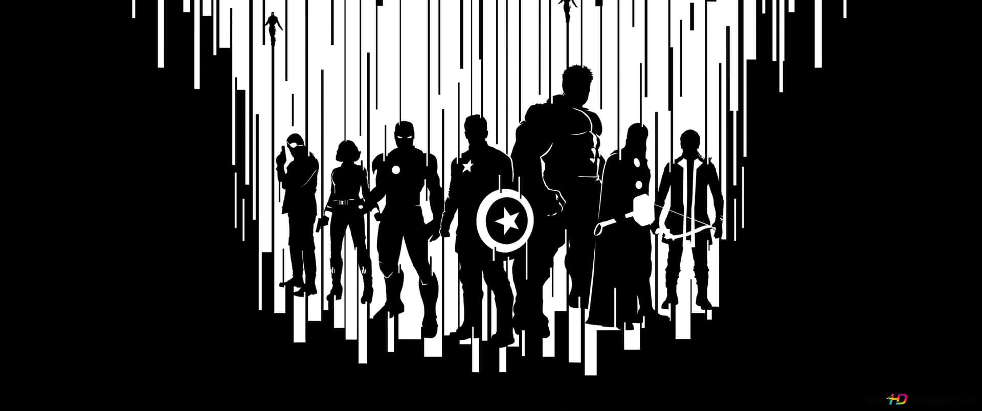 A classic Marvel-inspired black and white artwork that will fascinate any fan! Wallpaper