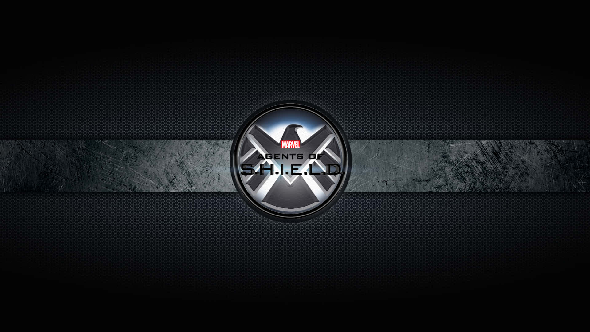 Marvel Black And White Shield Logo Wallpaper