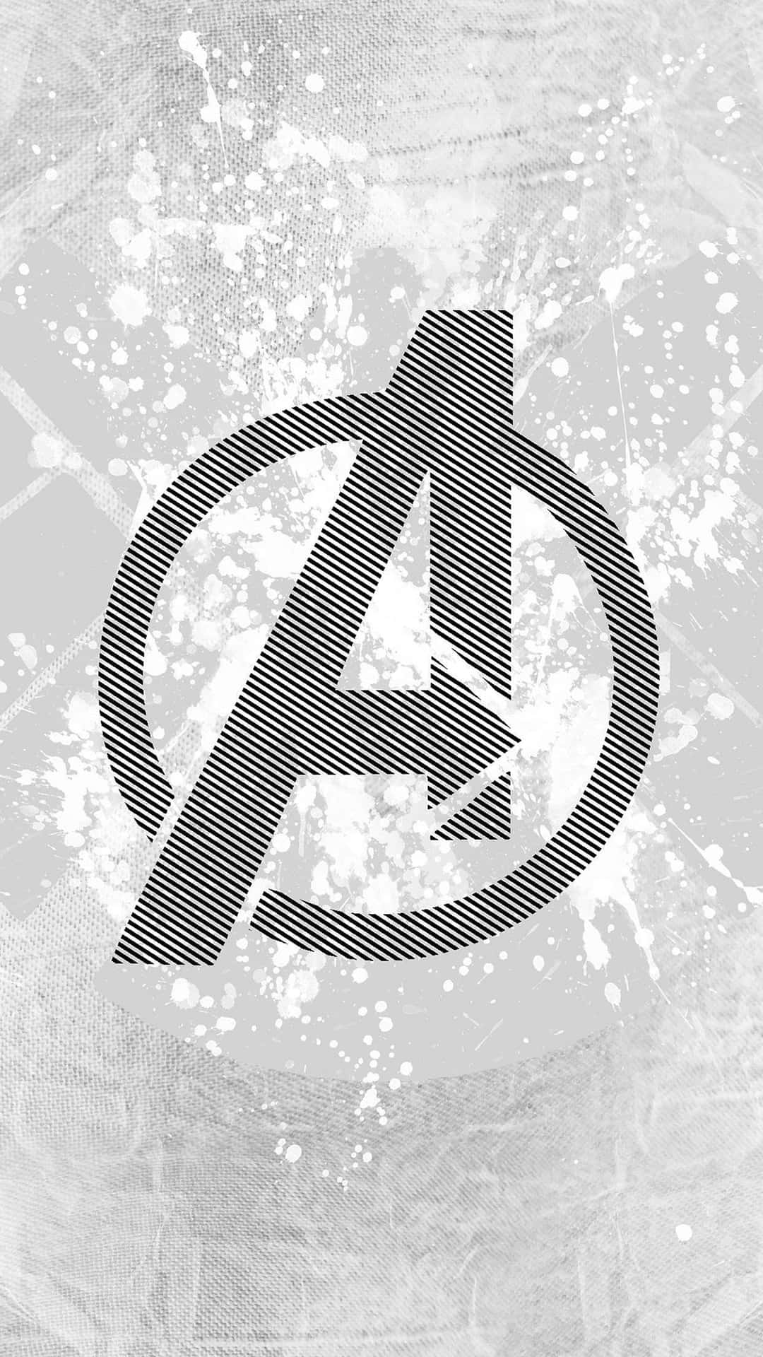 Logomarvel Degli Avengers In Bianco E Nero. Sfondo