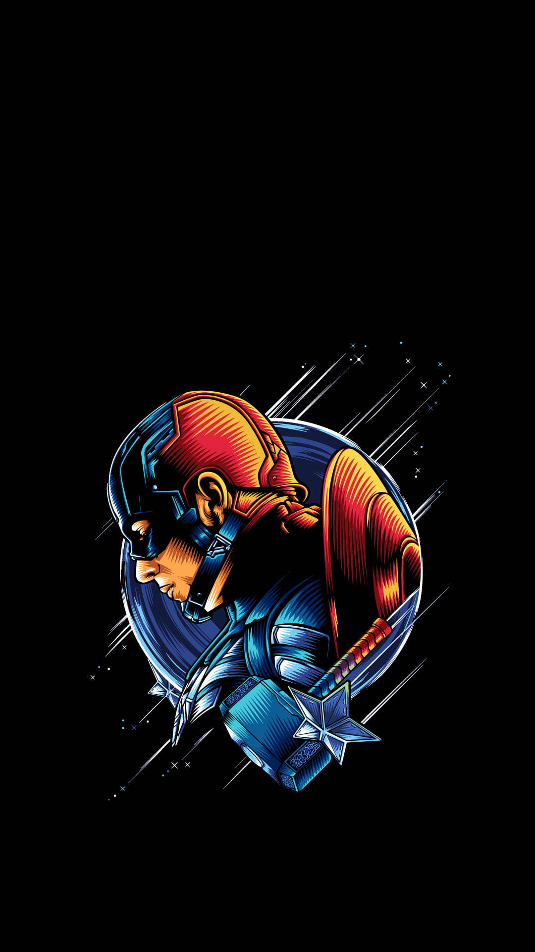 Captain America, the ultimate symbol of bravery and courage. Wallpaper