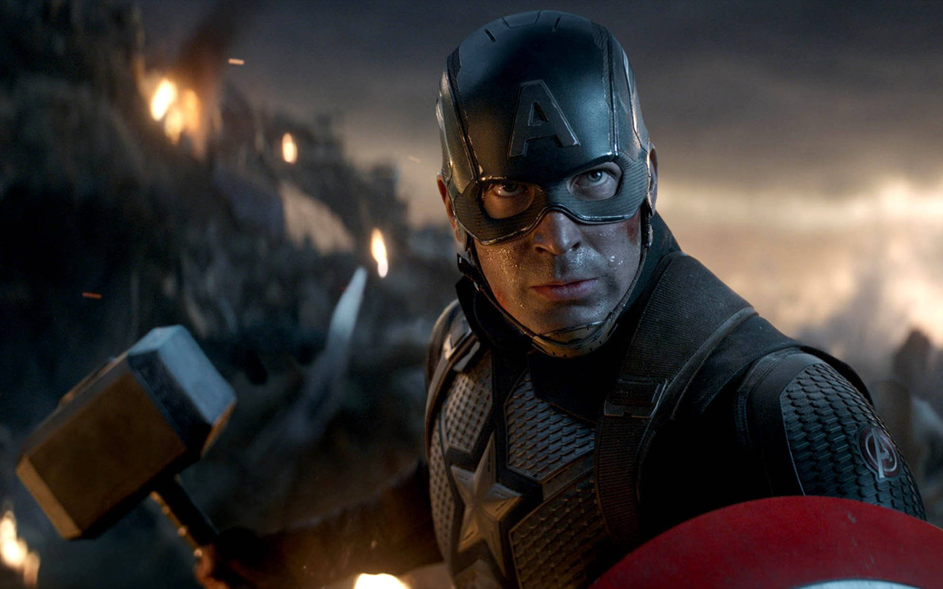 Marvel'scaptain America Inspira Heroísmo. Fondo de pantalla