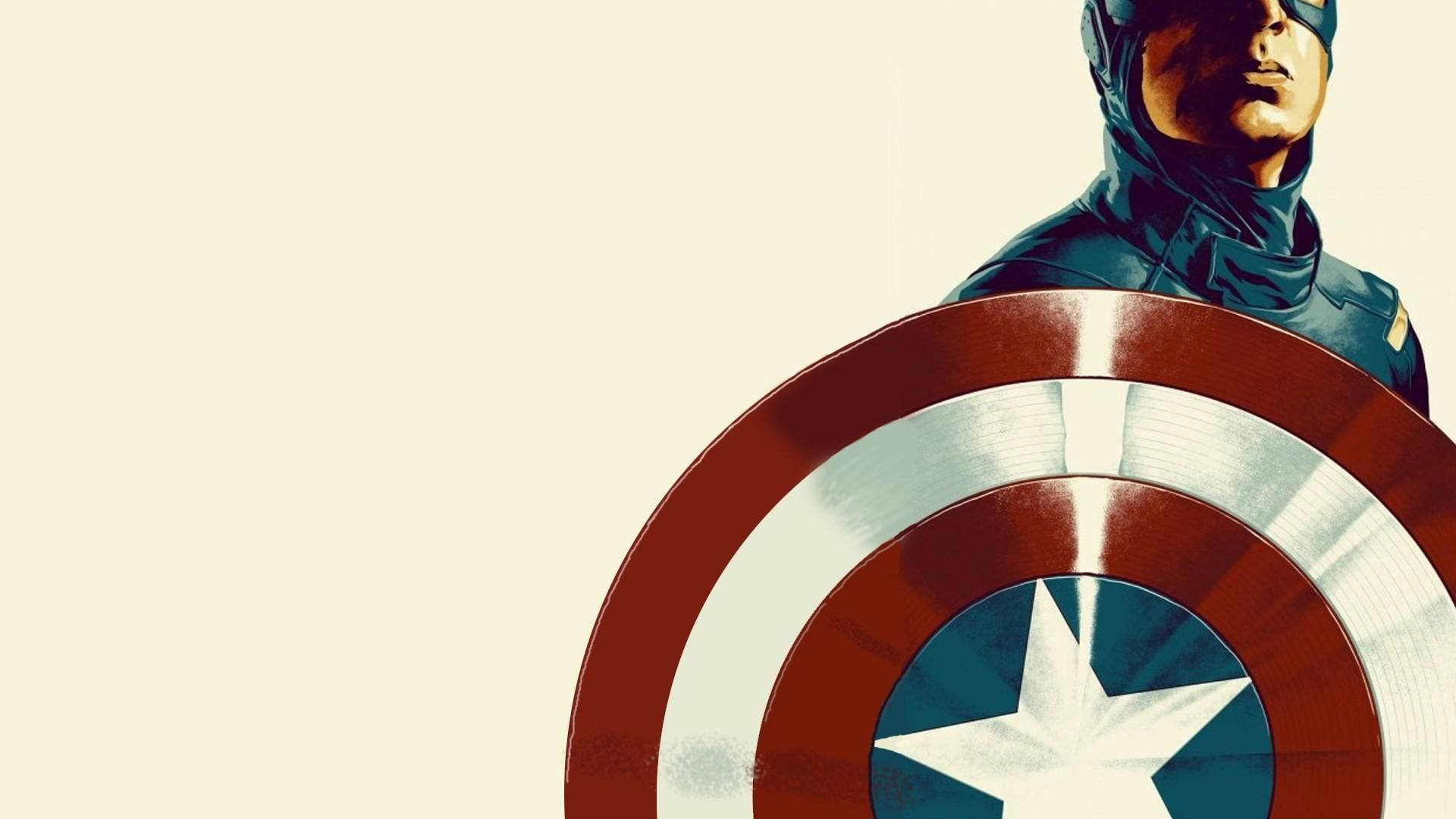 Marvel Captain America Vintage Art Background