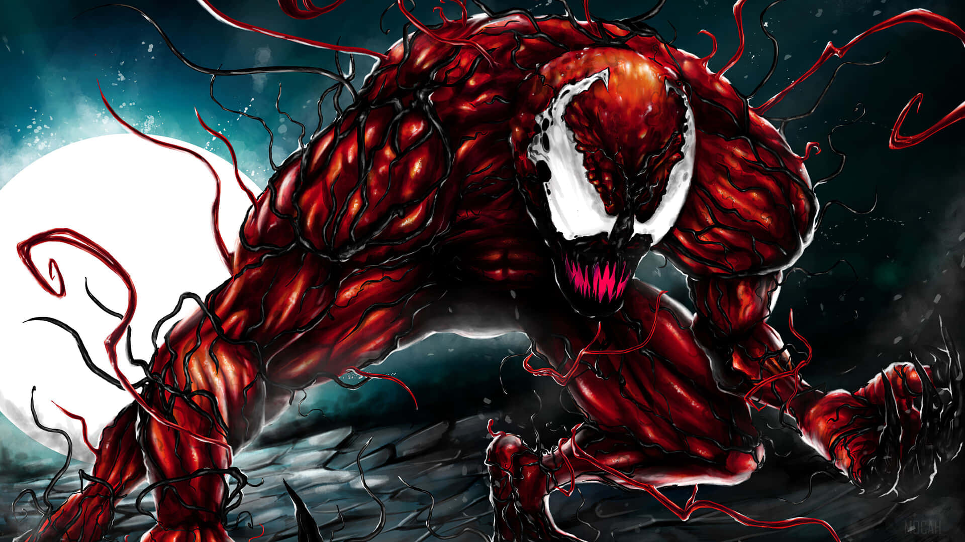 Feel the wrath of Venom's offspring, Carnage! Wallpaper