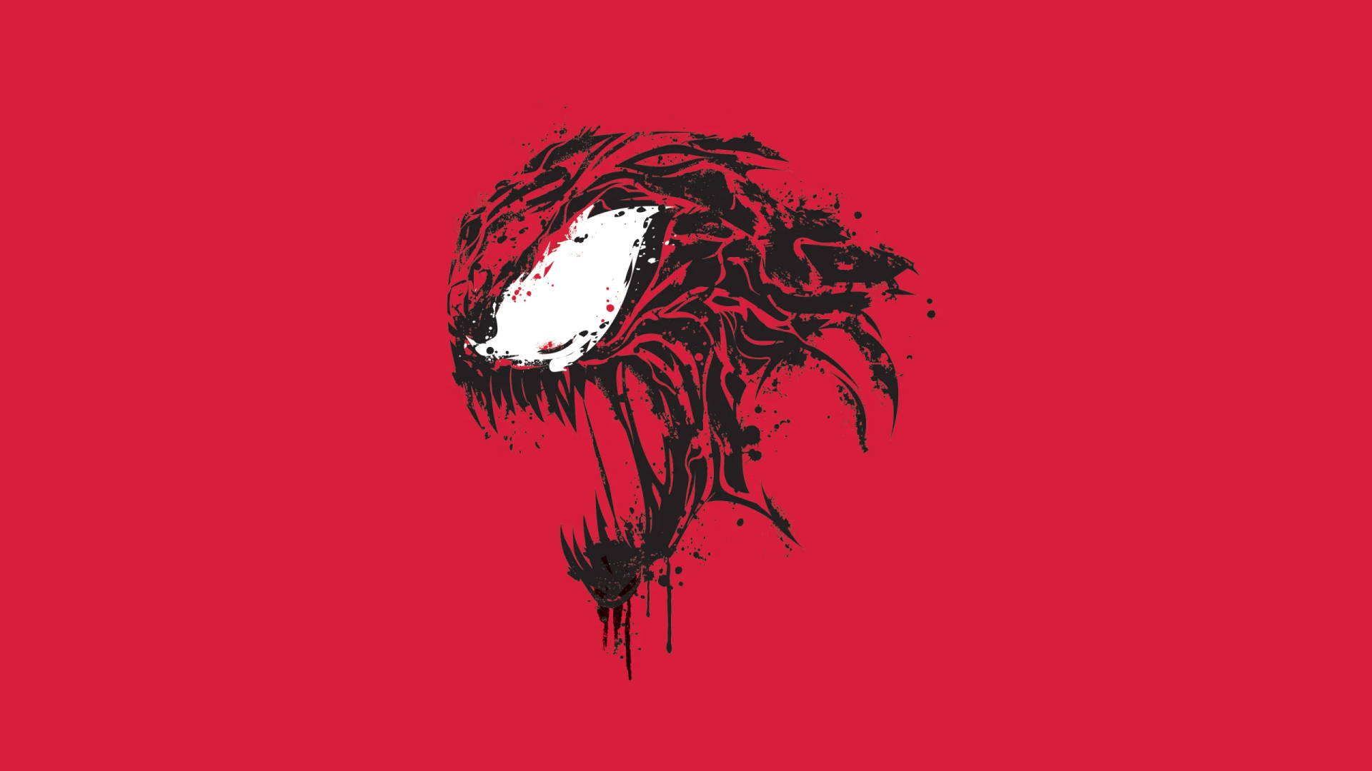 Marvel Carnage Head In Red Wallpaper