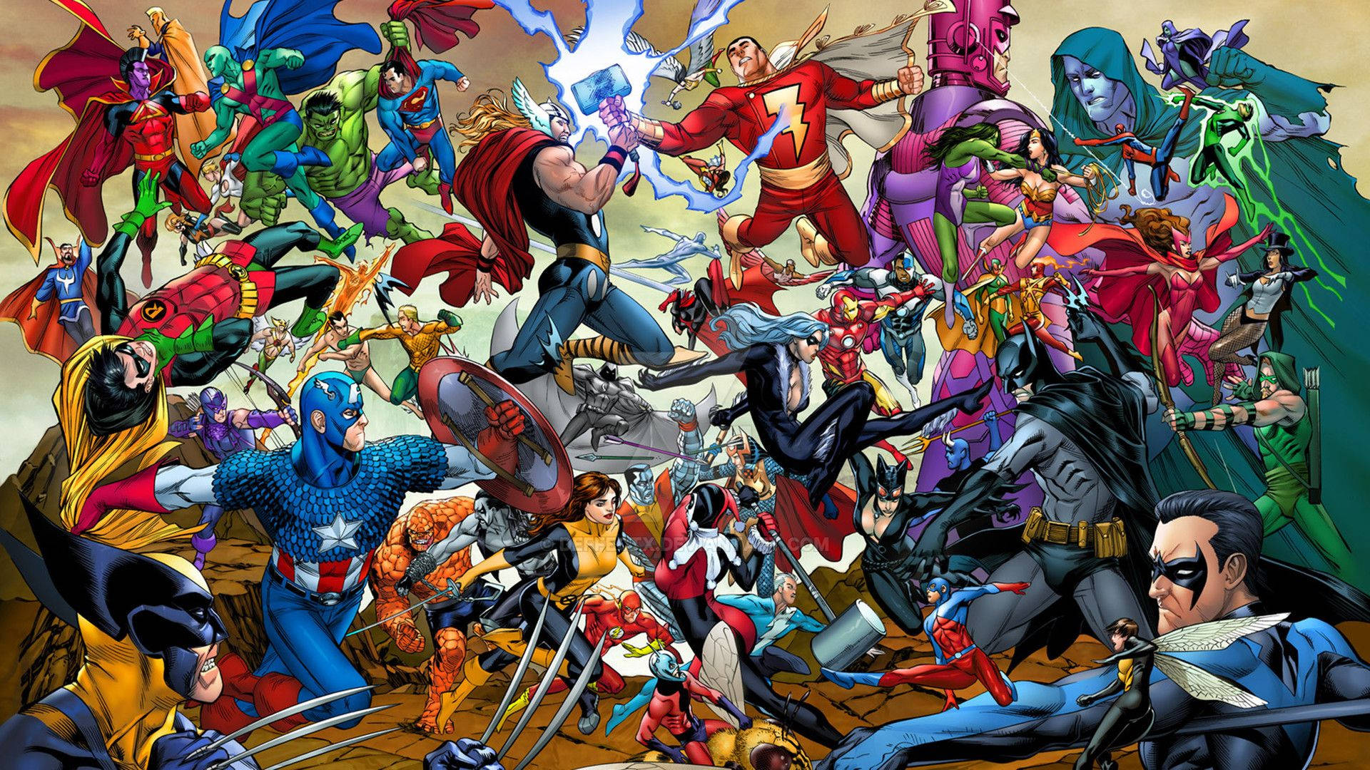 Uniting The Heroes Wallpaper