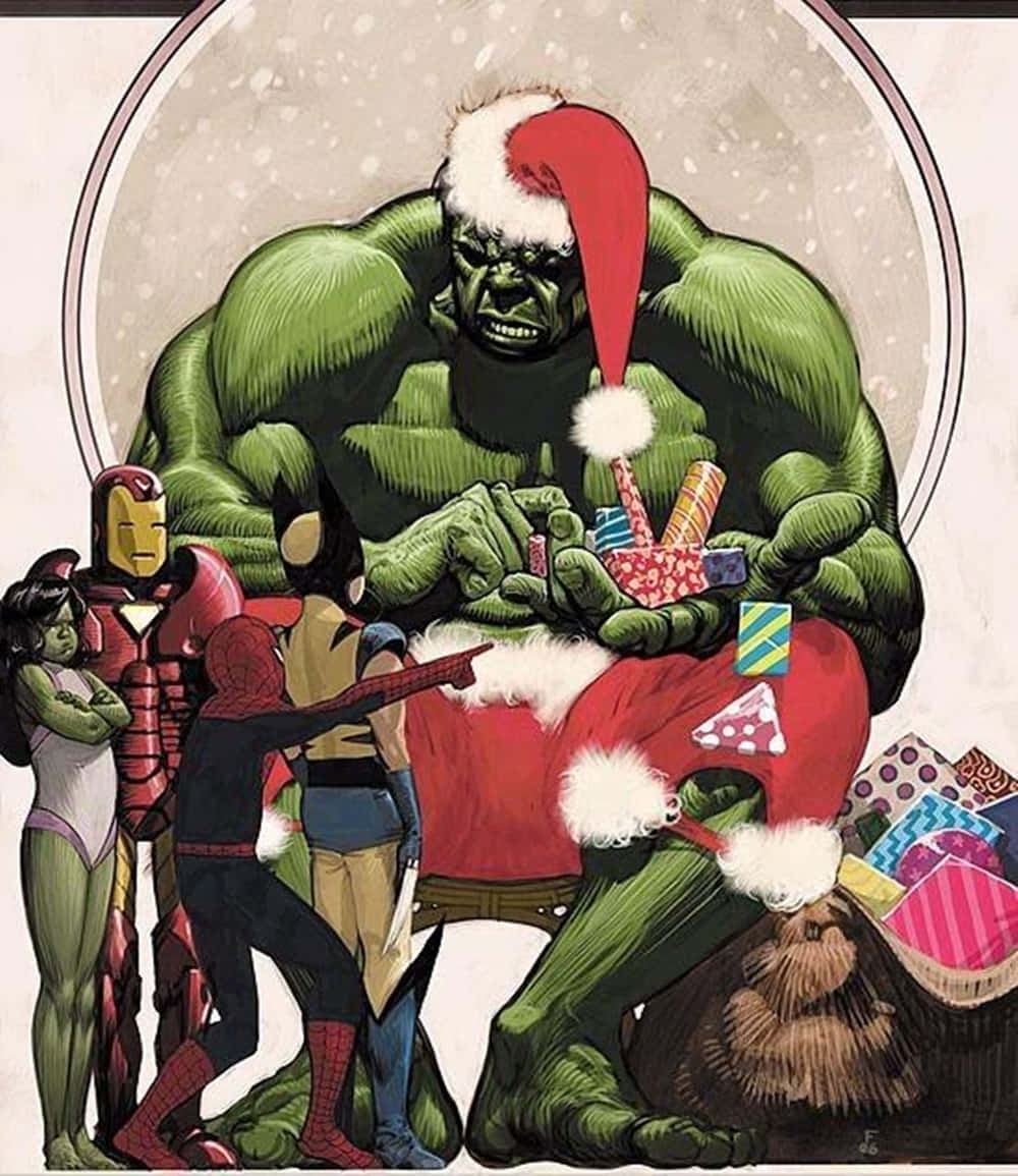 Marvel Jul Ferie Særlige Bog Cover - Perfekt til din skærm! Wallpaper