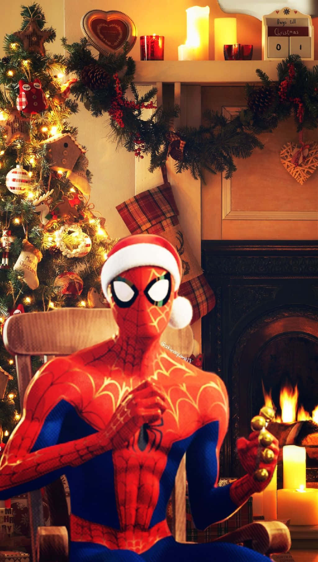 Disfrutade La Alegría De Marvel Esta Navidad. Fondo de pantalla