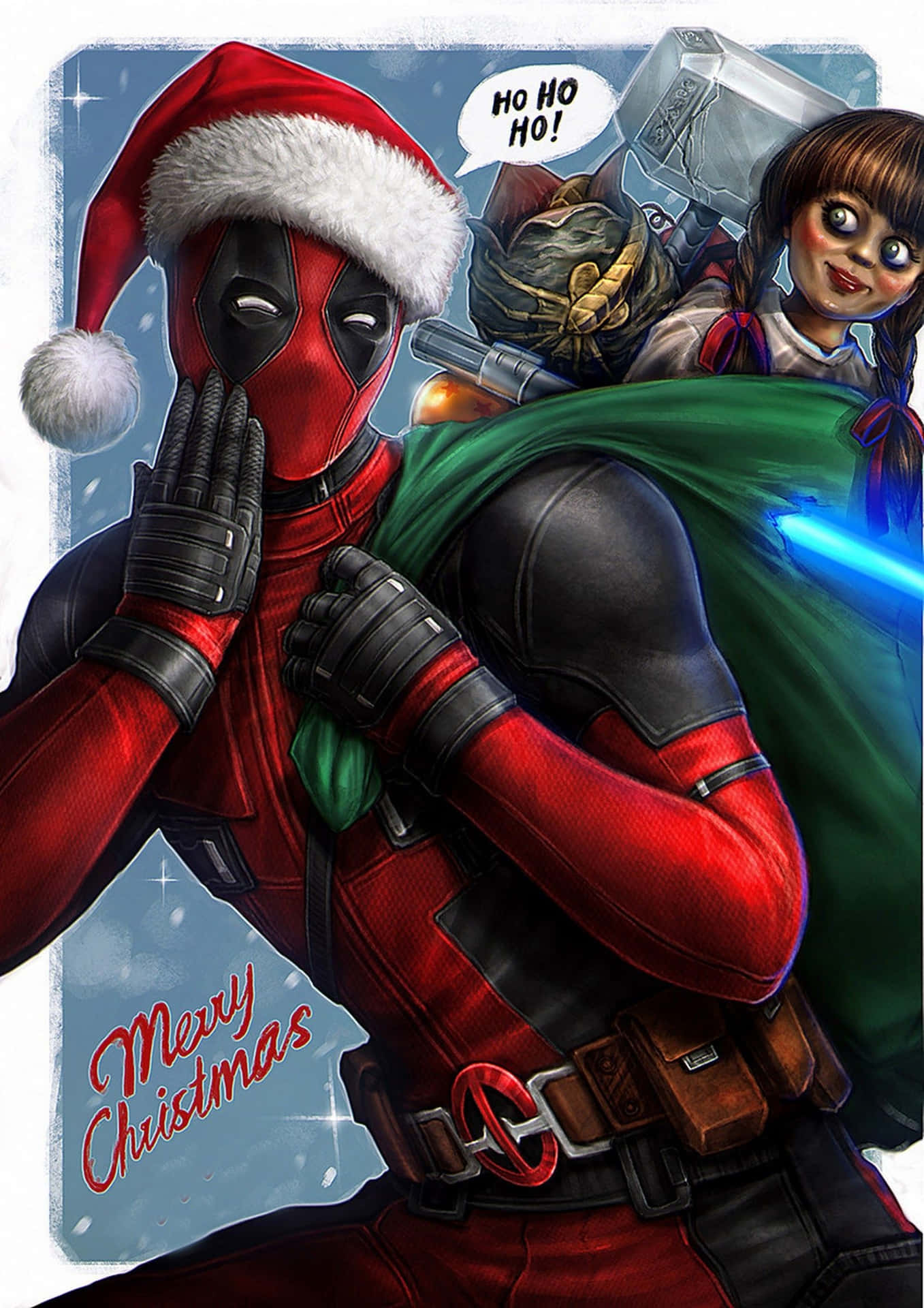 'Merry Christmas from the Marvel Universe!' Wallpaper