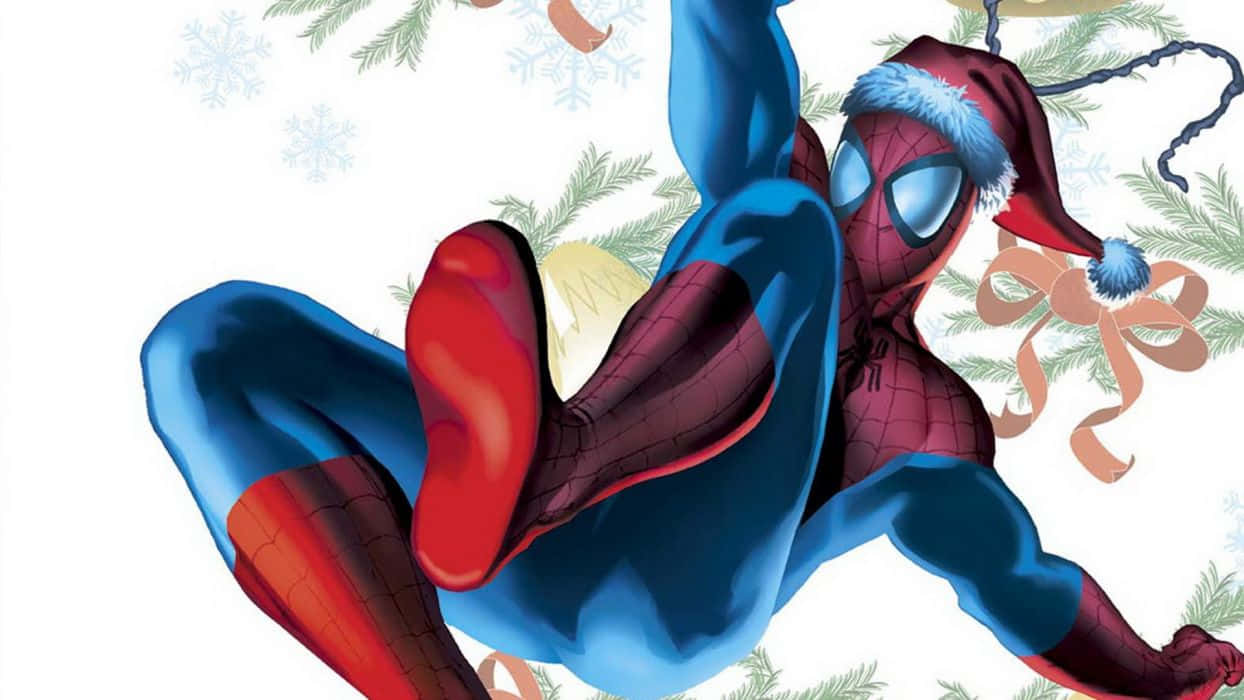 Celebrala Navidad Con Los Superhéroes De Marvel. Fondo de pantalla
