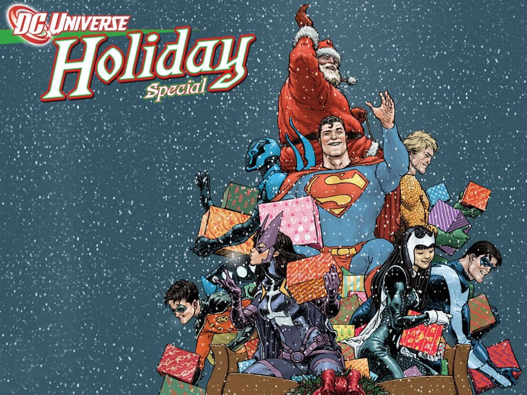 Marvel Heroes Bringing Christmas Cheer Wallpaper