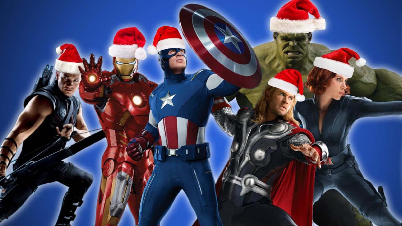 Marvel Avengers Christmas Santa Claus Wallpaper