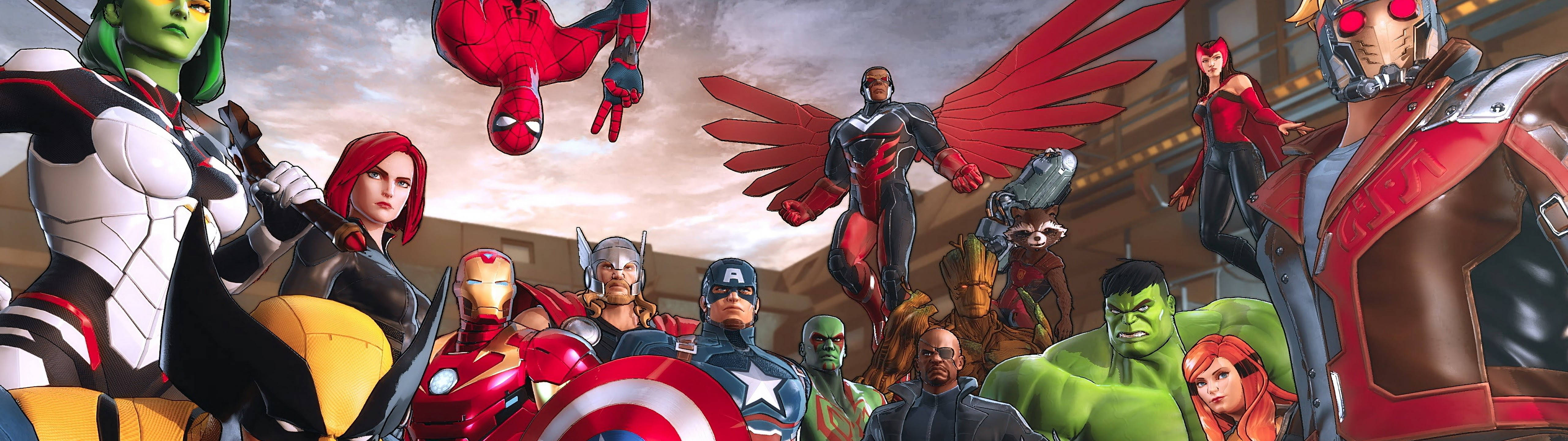 Marvel Comic Characters 5120 X 1440 Wallpaper