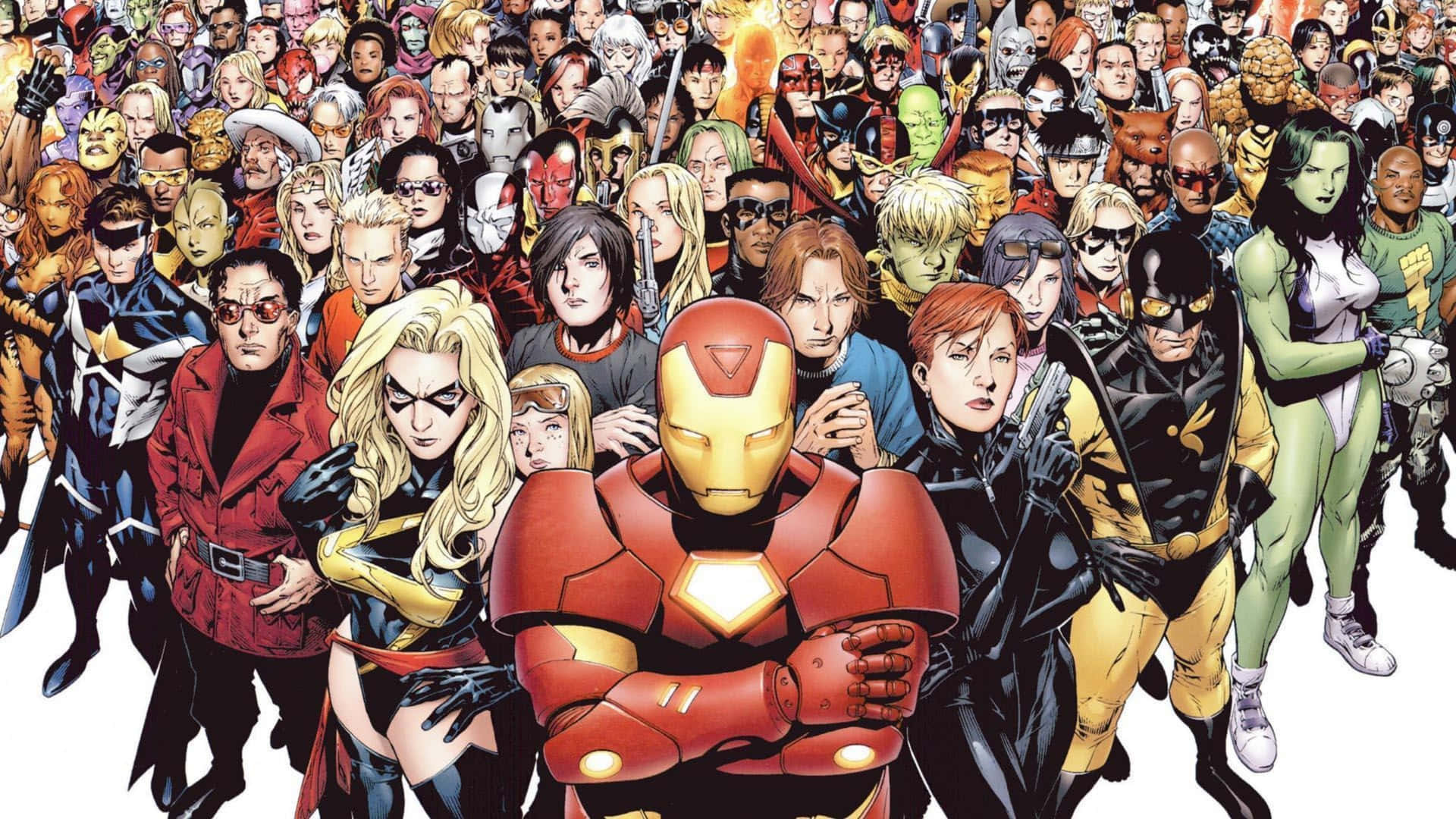 “Join the Avengers in a Marvel Comic Adventure!” Wallpaper