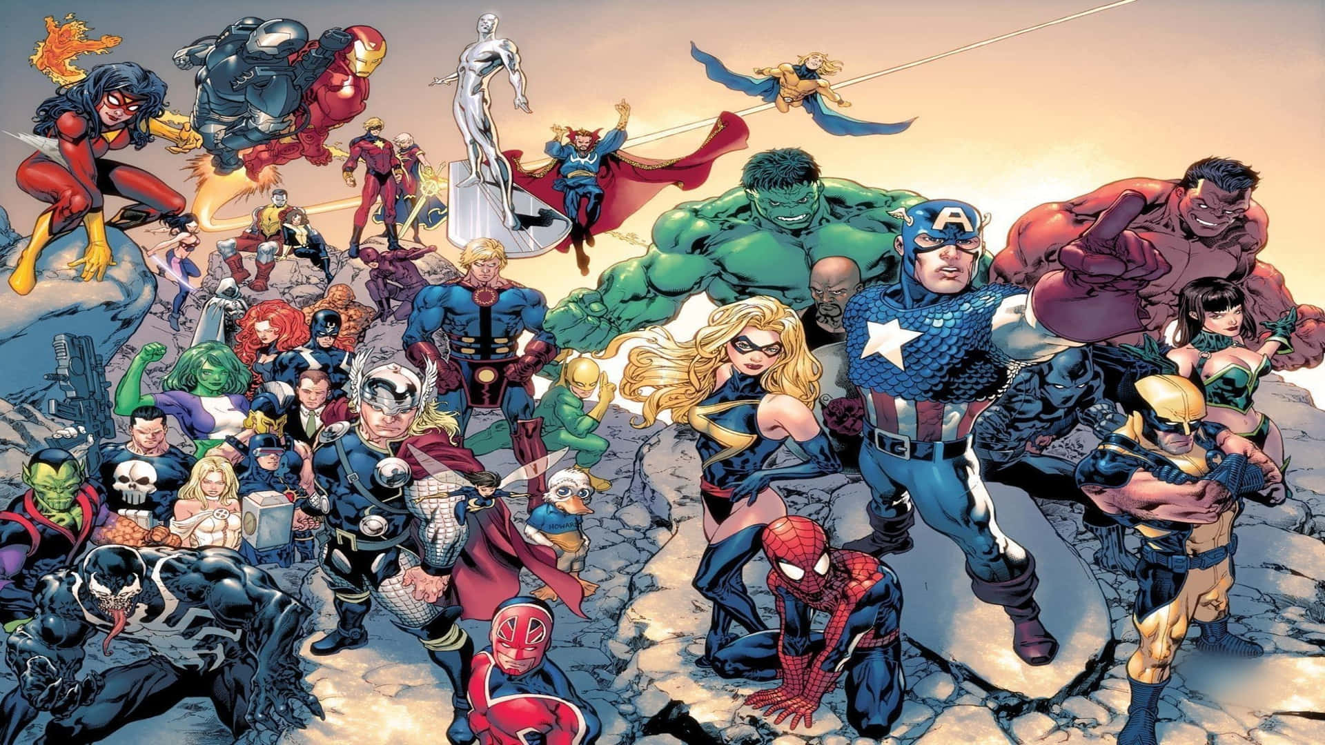 Marvel Comics Super Heroes Unleashed Wallpaper