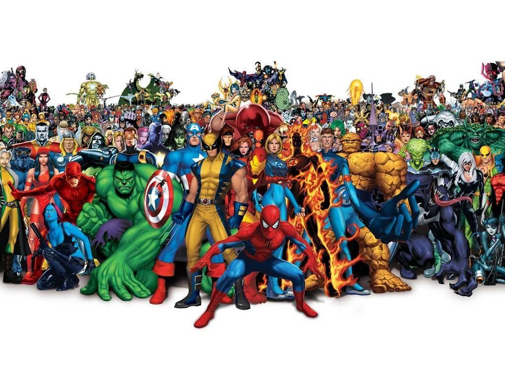 Marvel all star superheroes with villain in one community.