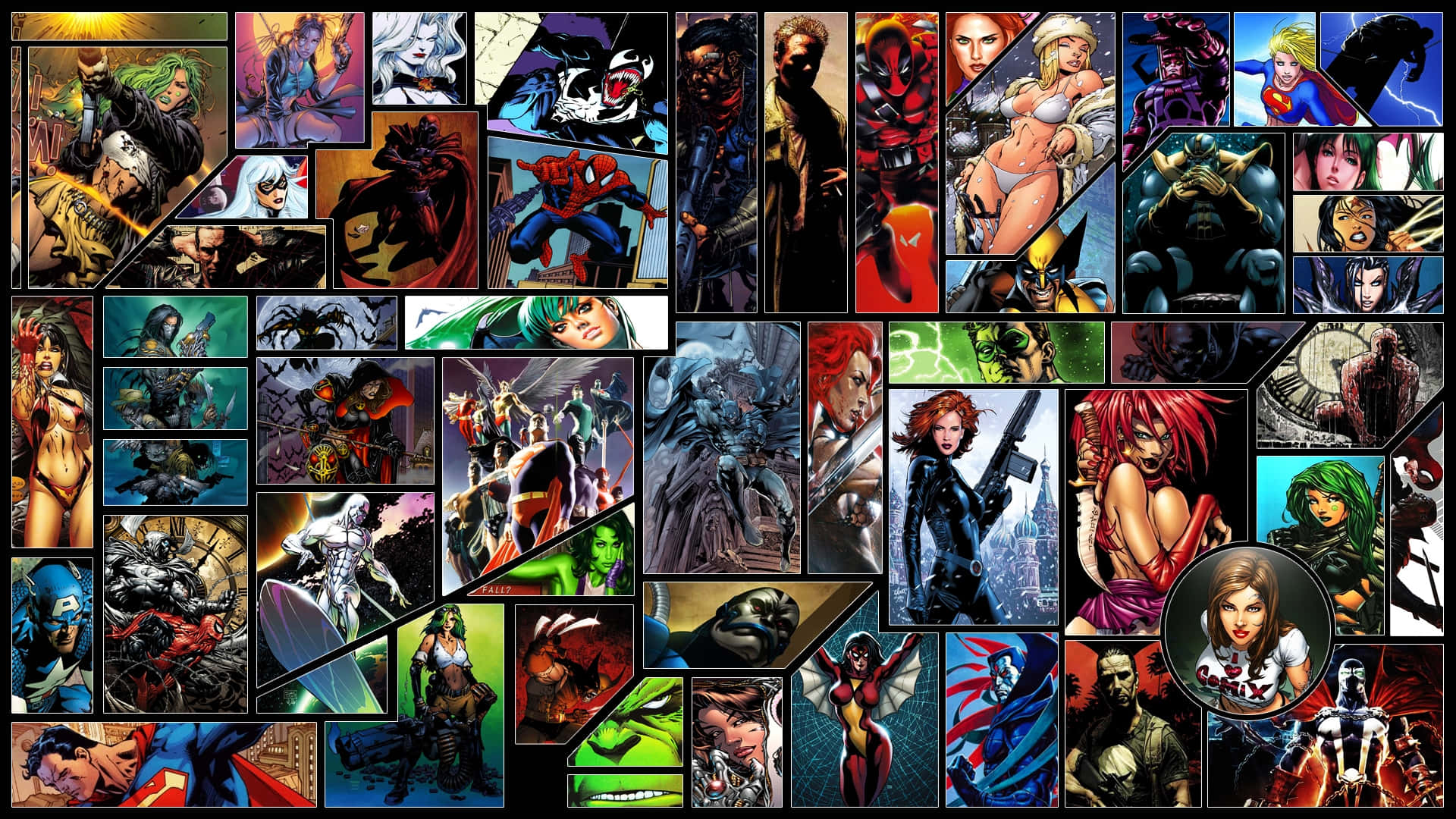 Marvel_ D C_ Crossover_ Collage Wallpaper