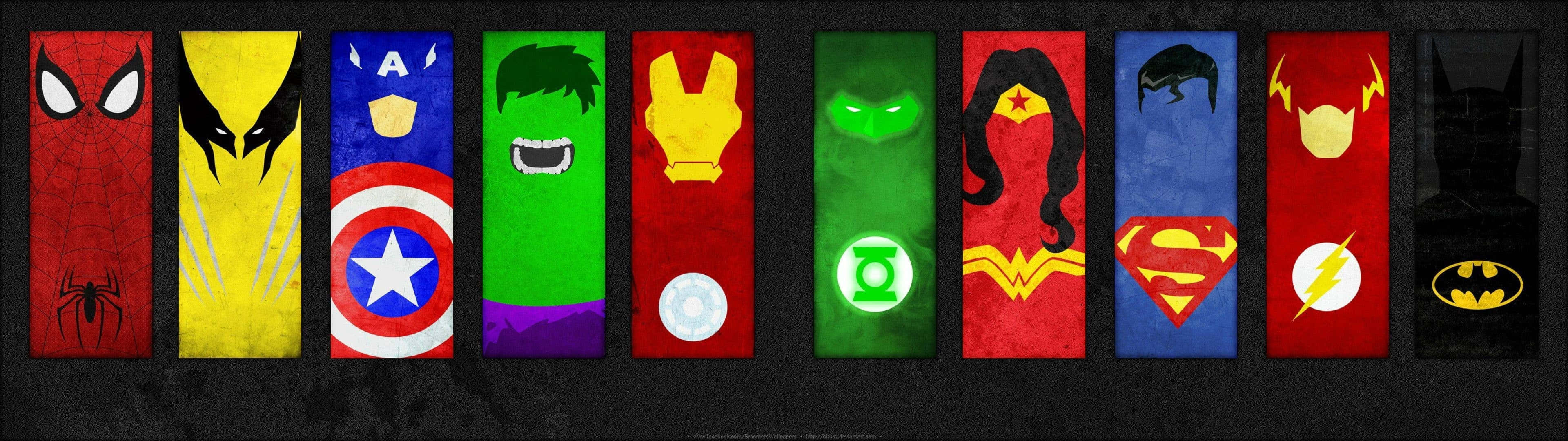 Marvel_ D C_ Superheroes_ Banner Wallpaper