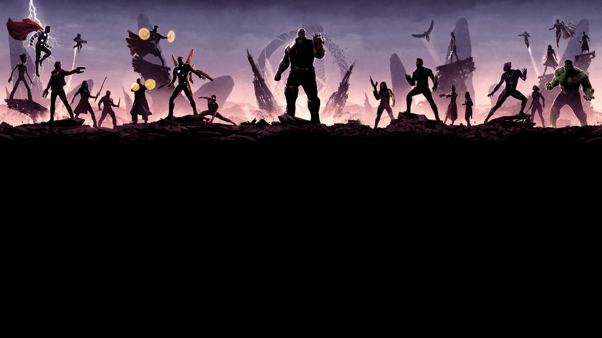 Marvel Desktop Silhouette Wallpaper