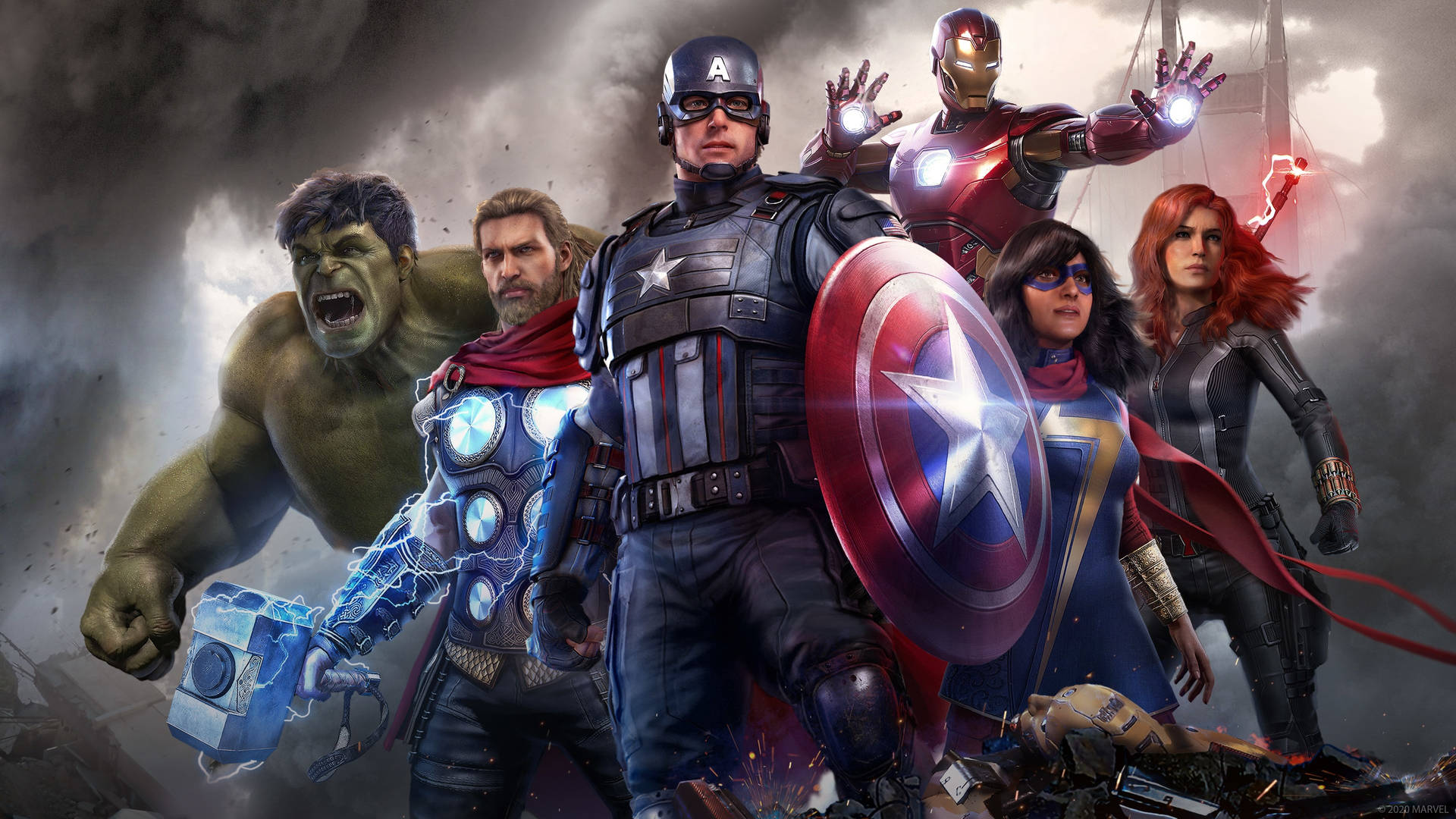 Unitevi,giocatori Marvel, Nel Mondo Del Desktop Xbox Sfondo