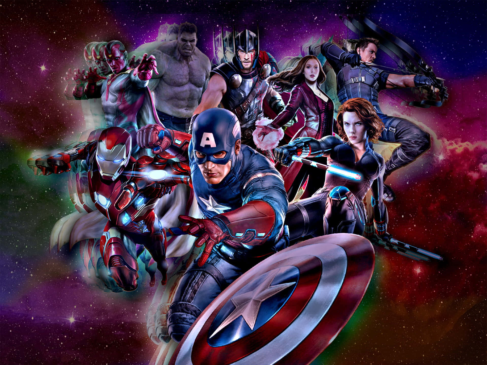 Marvelcoole Avengers Glitch-poster Wallpaper