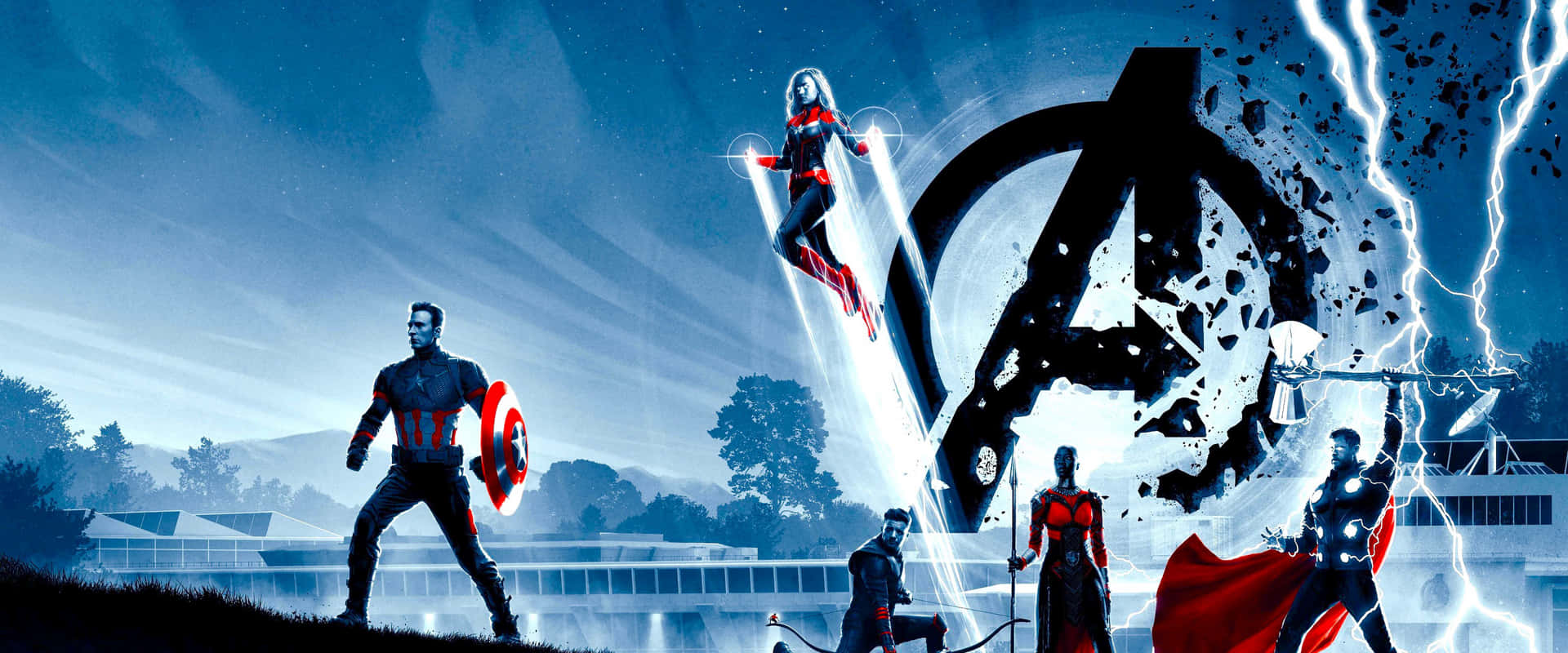 Dual Skærm - Dobbelt den Marvel Action Wallpaper