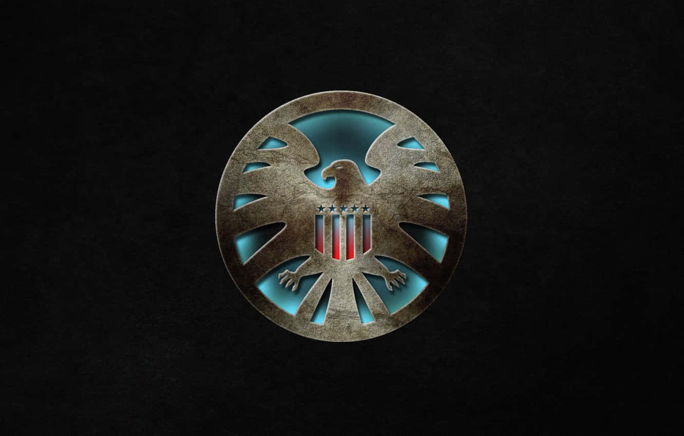 Marvel Falcon Logo Shield Black Wallpaper