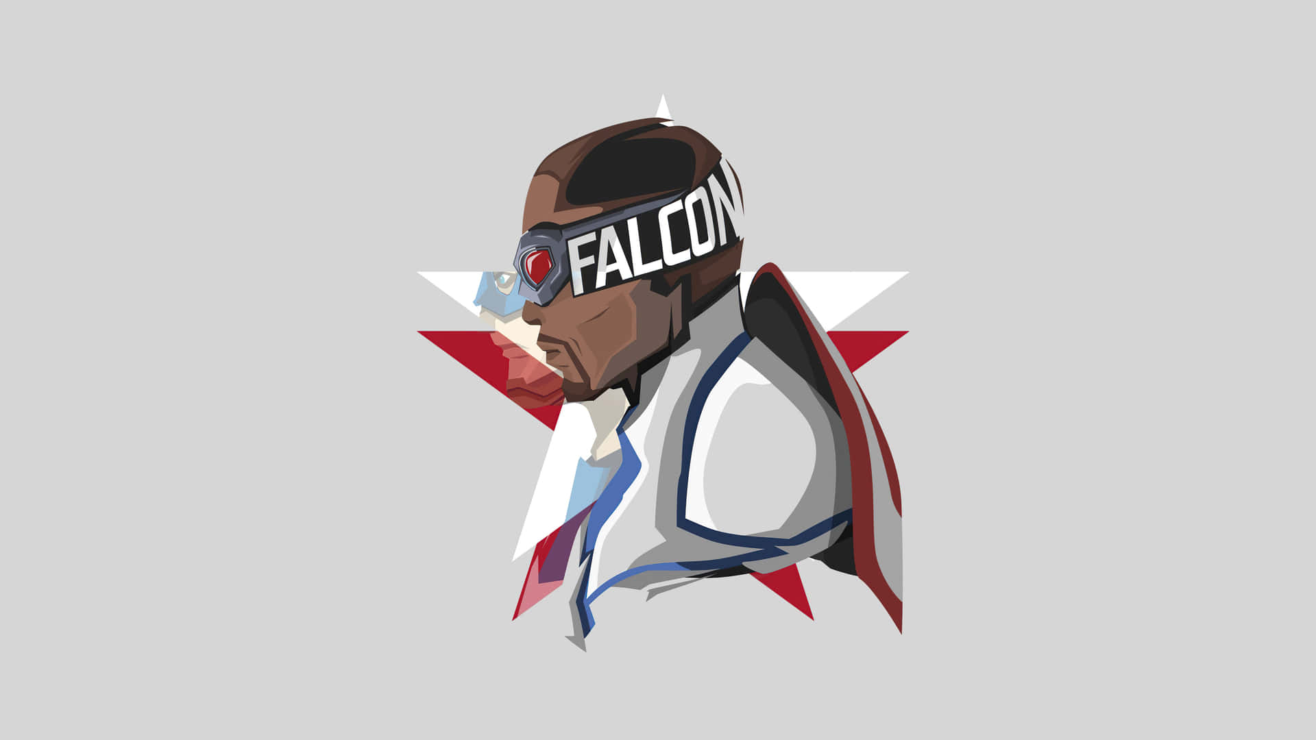 Den ikoniske logo af Marvels Falcon Wallpaper