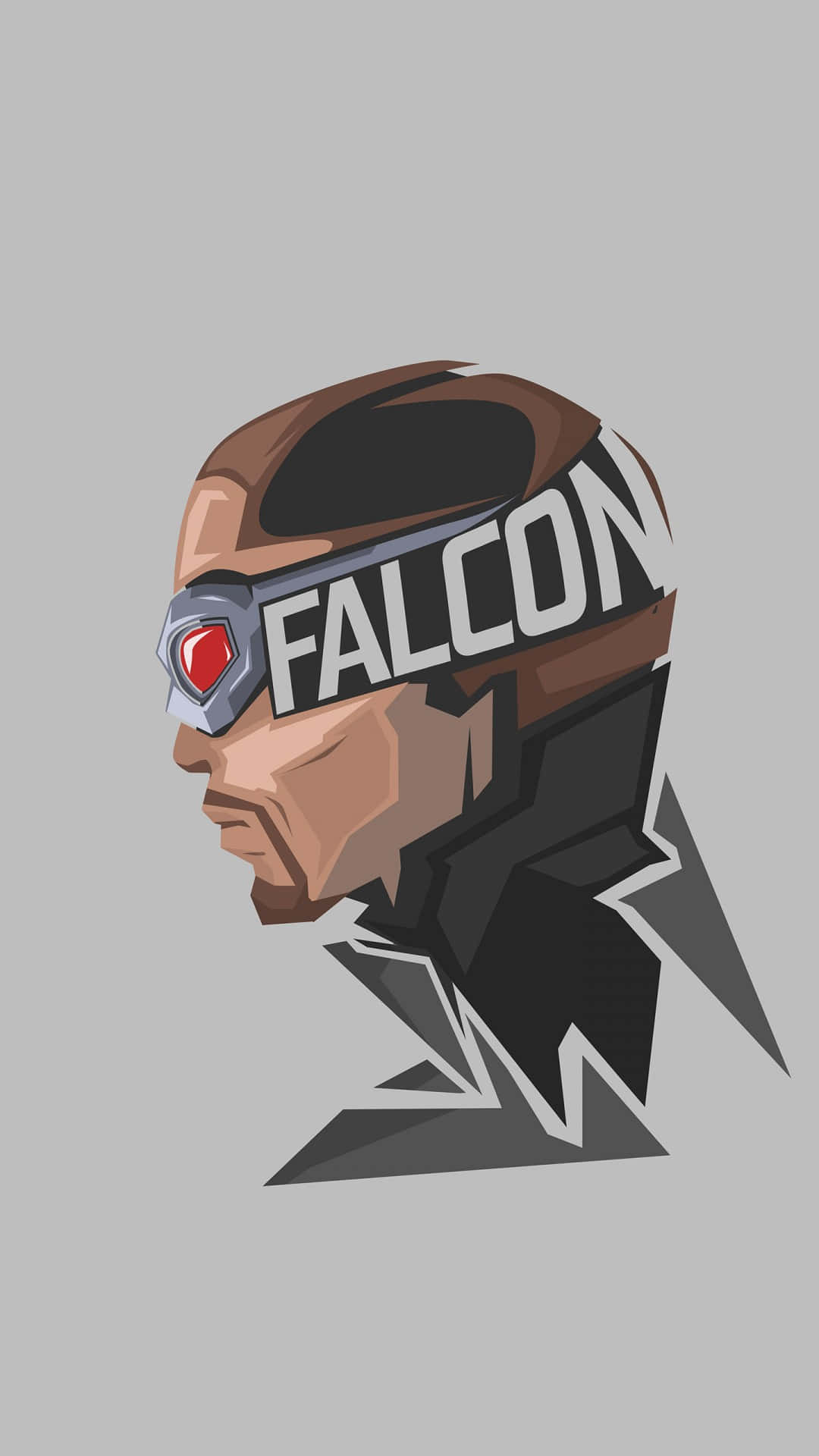 Marvel Falcon Logo Vector Looking Left Phone Wallpaper