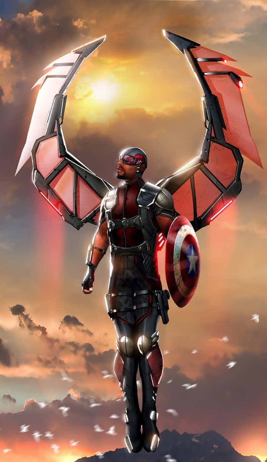 The Logo of Marvel's Falcon Wallpaper