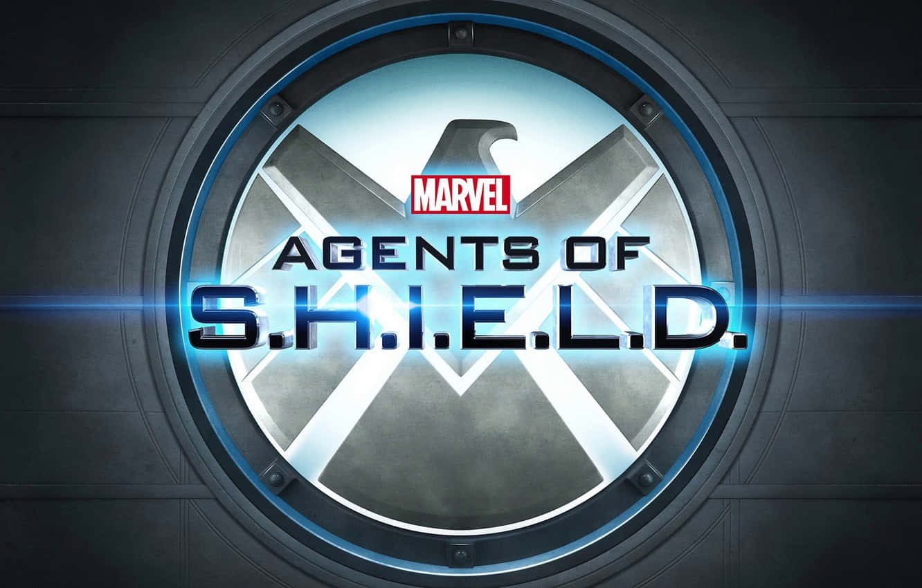 Marvel Falcon Logo Shield Glowing Blue Wallpaper