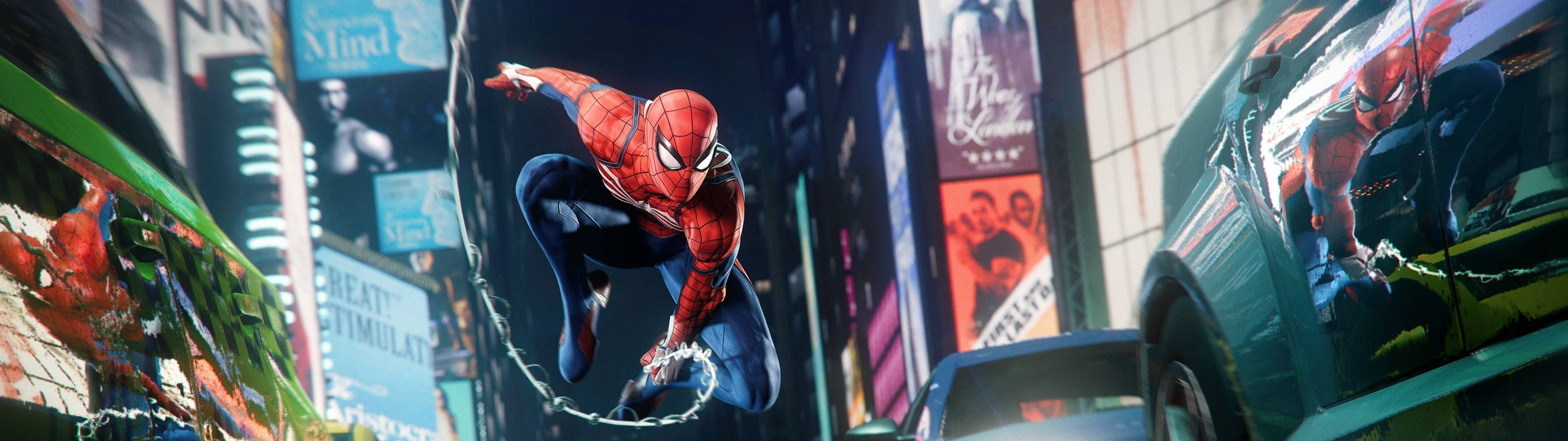 Marvel Hero Spiderman 5120 X 1440 Background