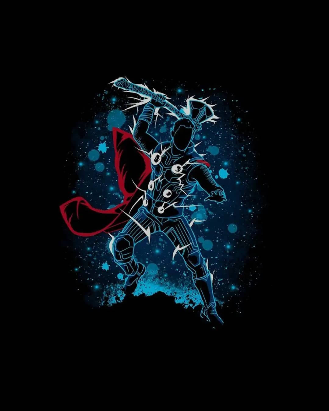 Marvel Hero Thor Stormbreaker Digital Sketch Wallpaper