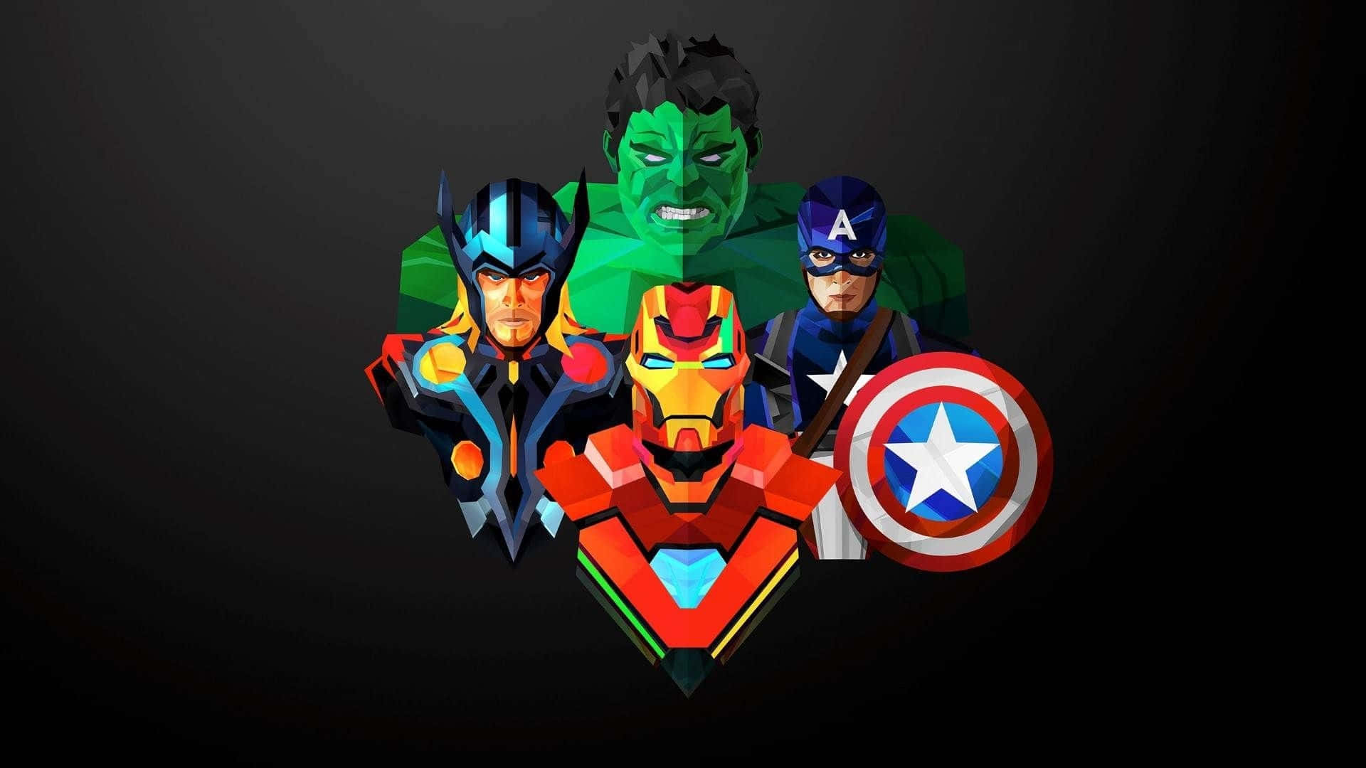 Marvel Heroes Geometric Art Wallpaper