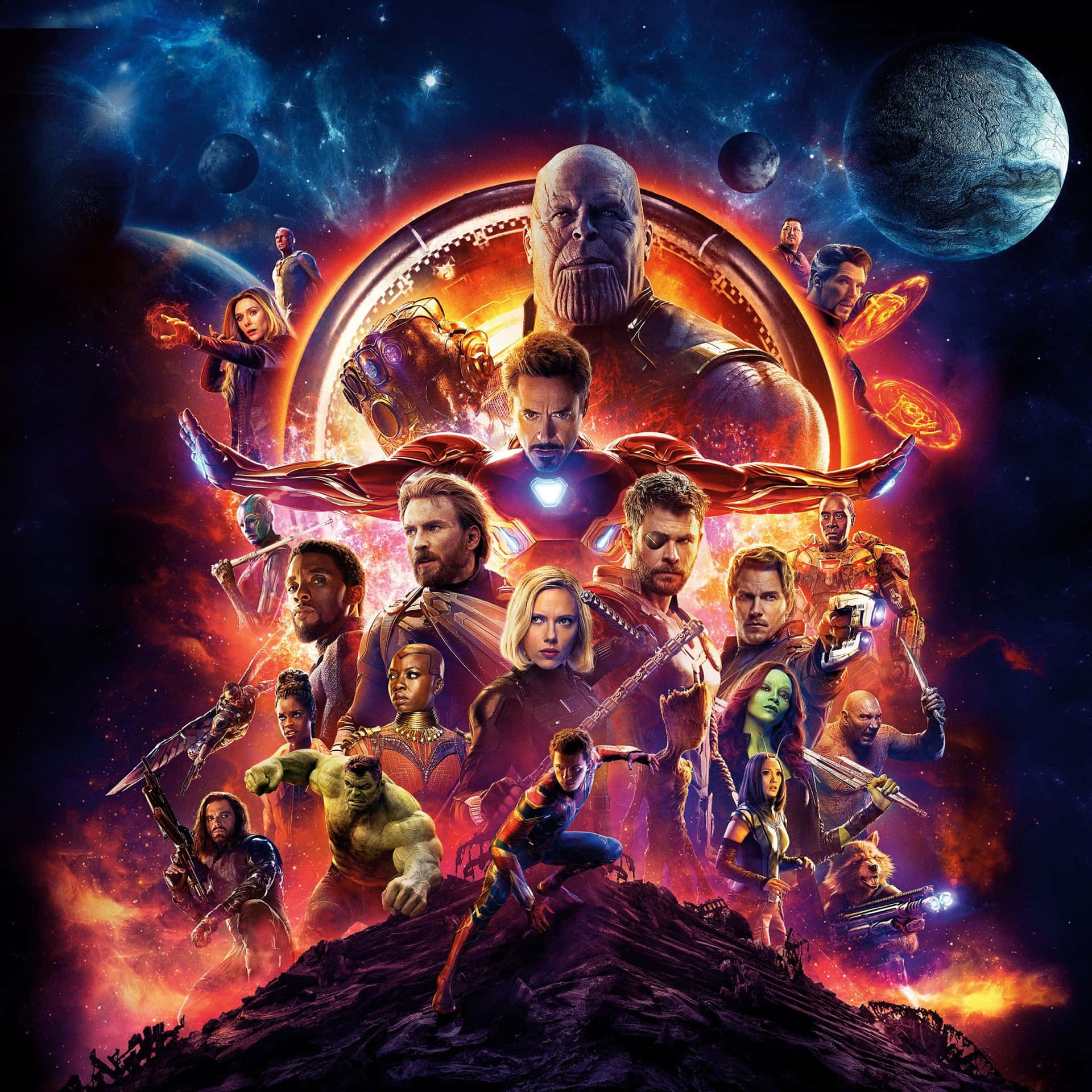 Avengers Infinity War-plakat som tapet Wallpaper