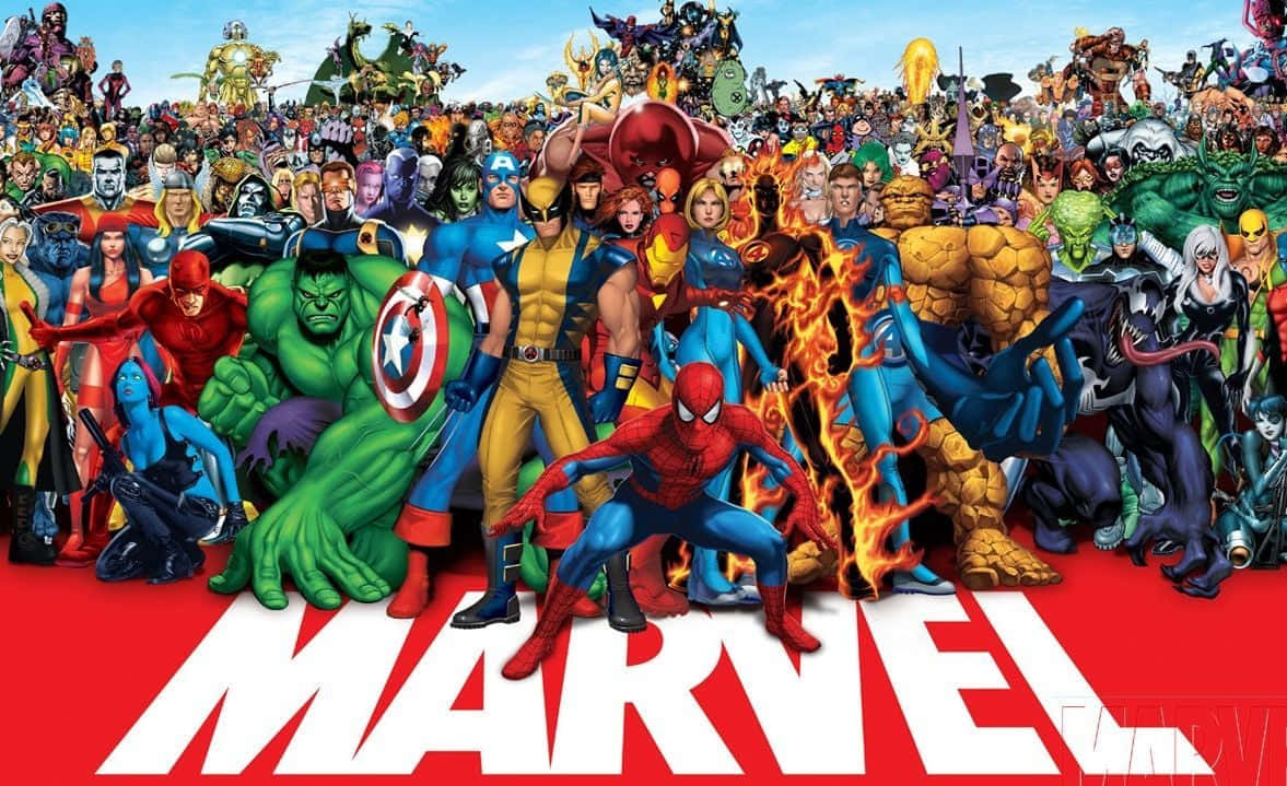 Superheroes And Villains Of DC And Marvel iPad Wallpaper